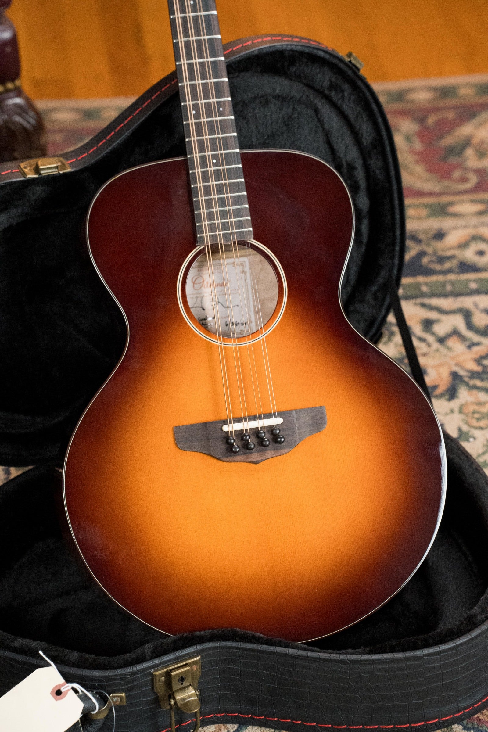 KR Strings Custom Deluxe Quilted Sapele/Carpathian Spruce Sunburst Octolindo #0001