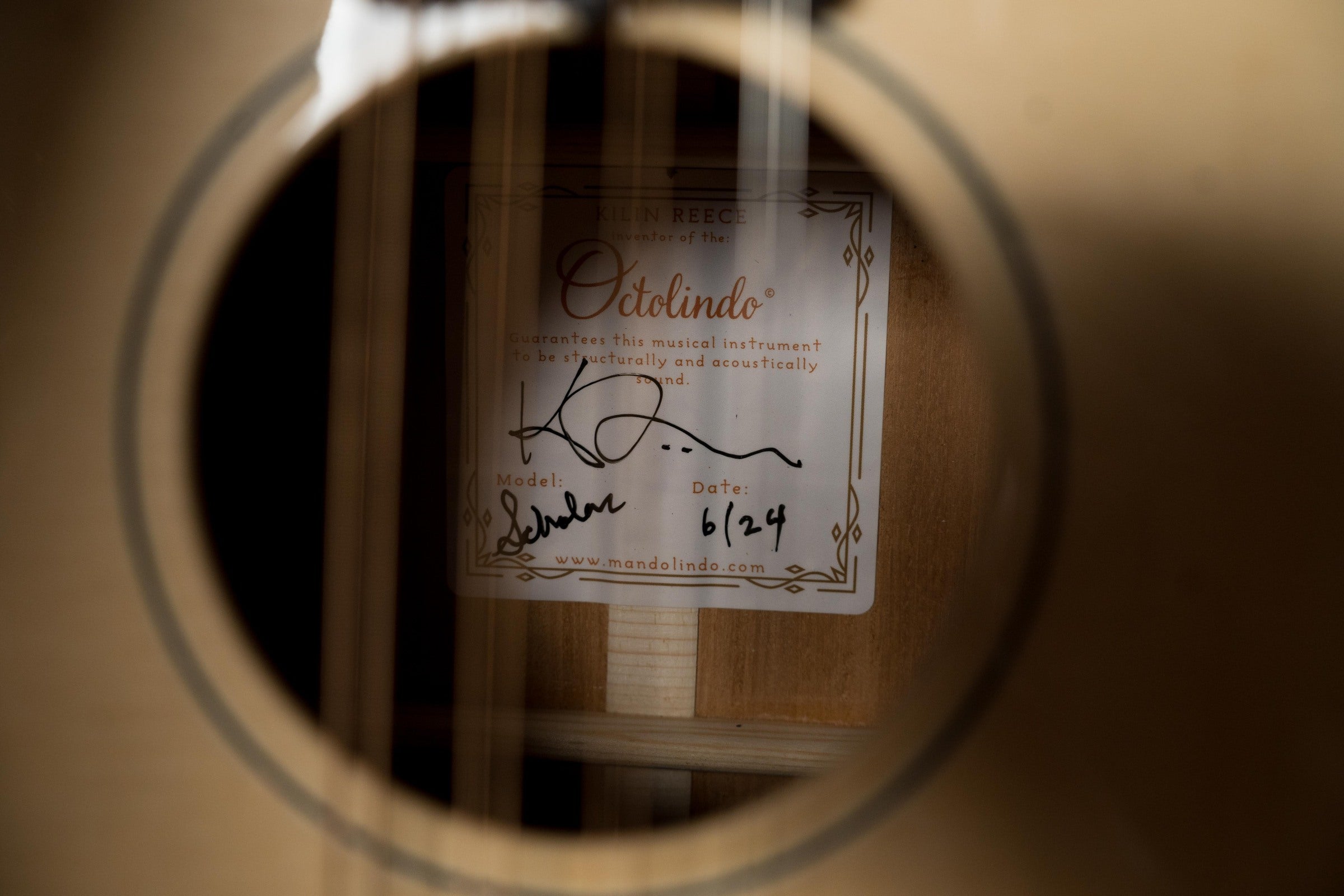 KR Strings Scholar Spruce/Mahogany Acoustic Octolindo #0001