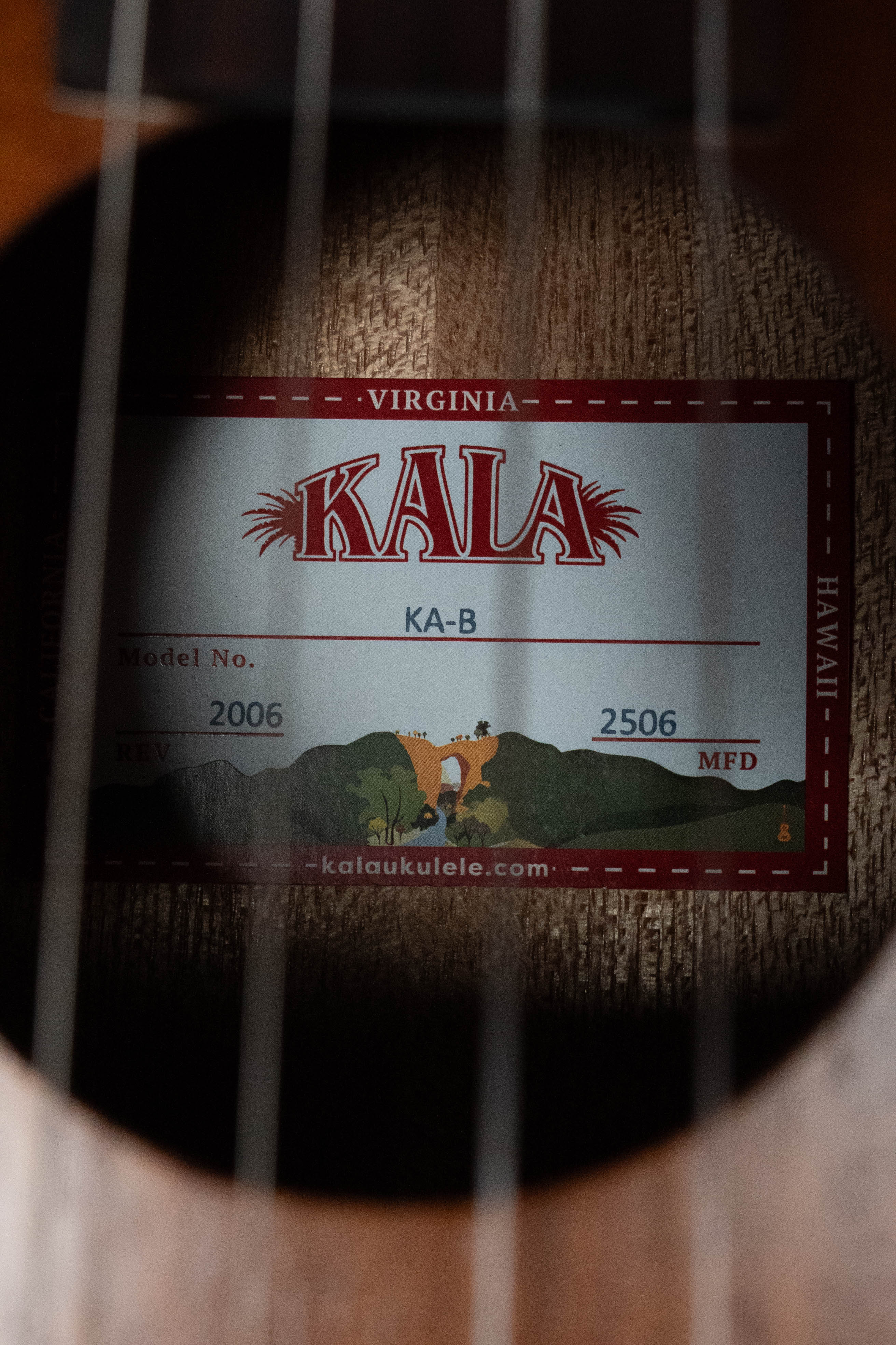 Kala Satin Mahogany Baritone Ukulele