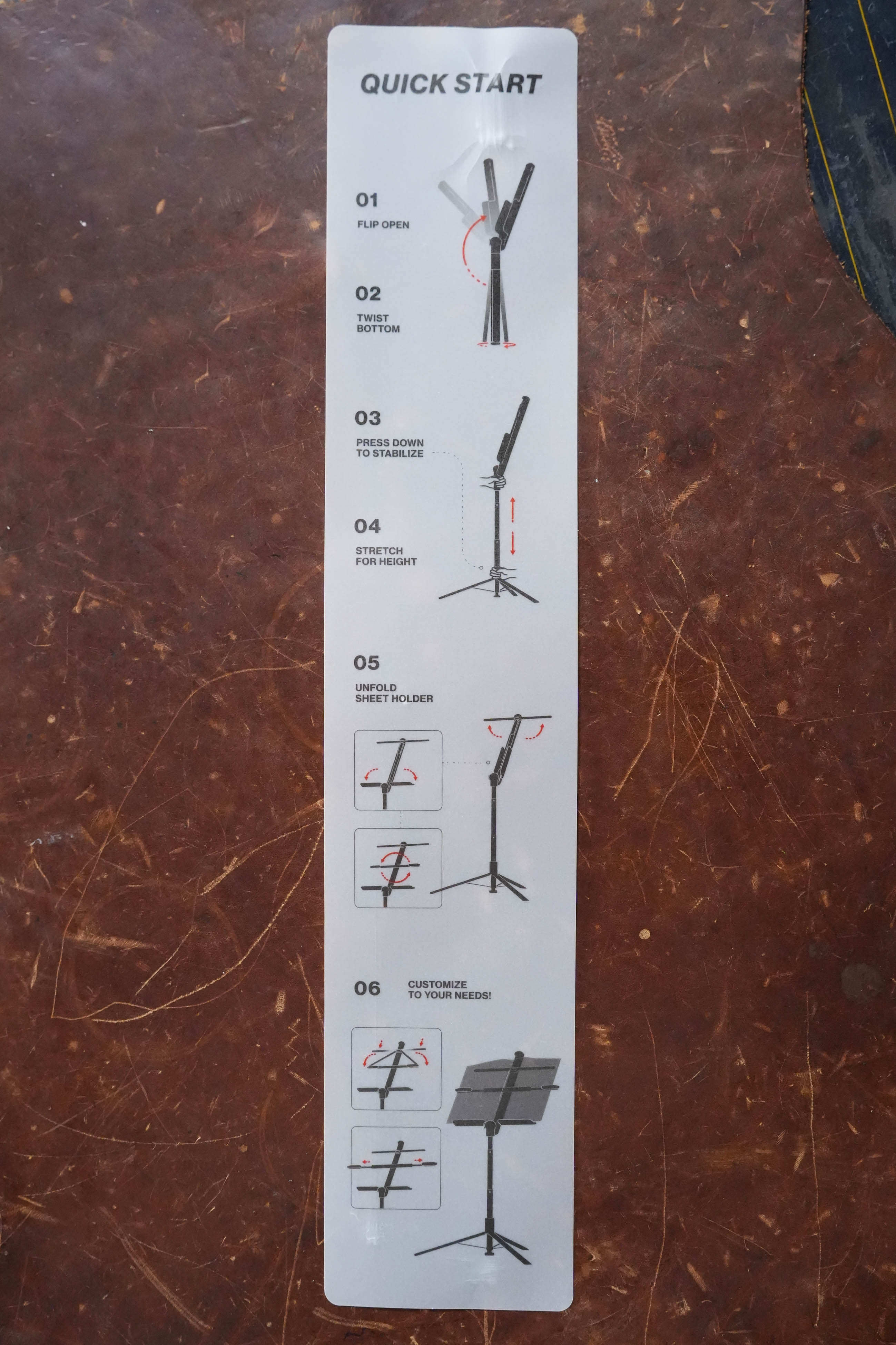 Kraft Geek Capsule Music Stand - Black