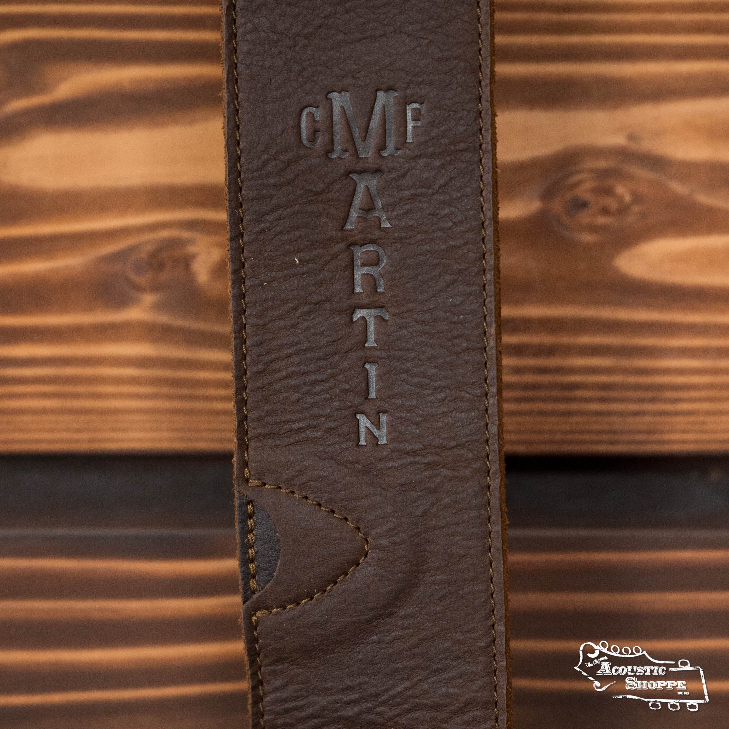 LUXE By Martin Dark Brown Leather Guitar Strap