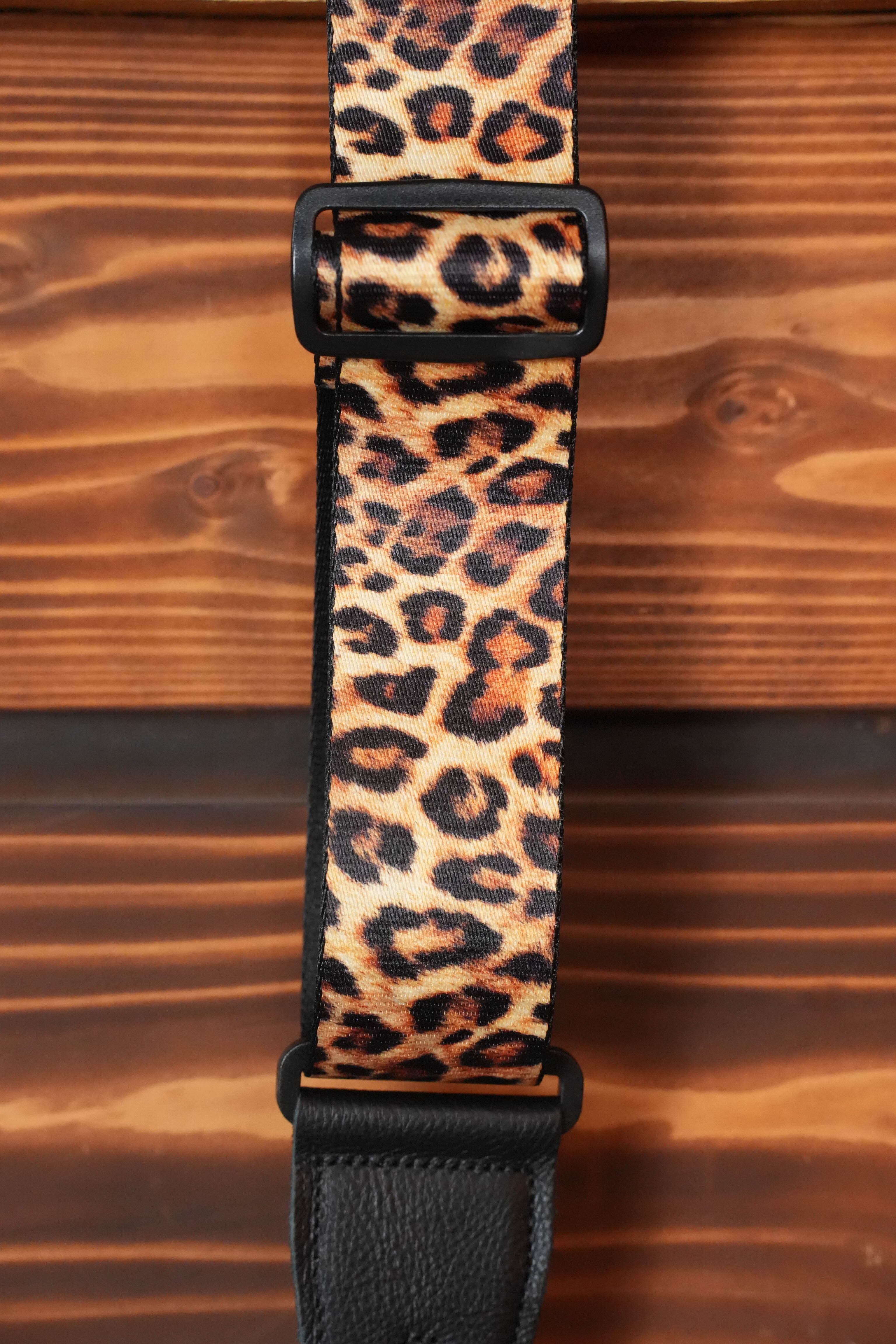 Levy's Leather Animal Leopard Print Guitar Strap