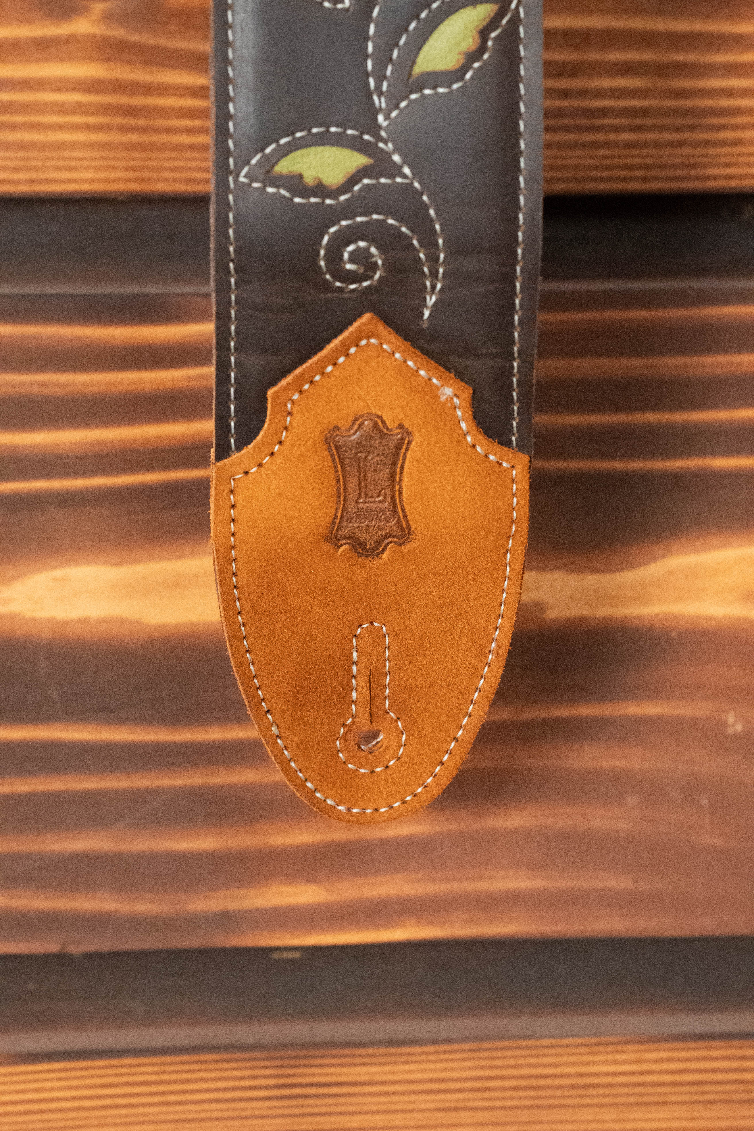 Levy's Sunbird Series 2.5" Dark Brown Hummingbird Leather Guitar Strap