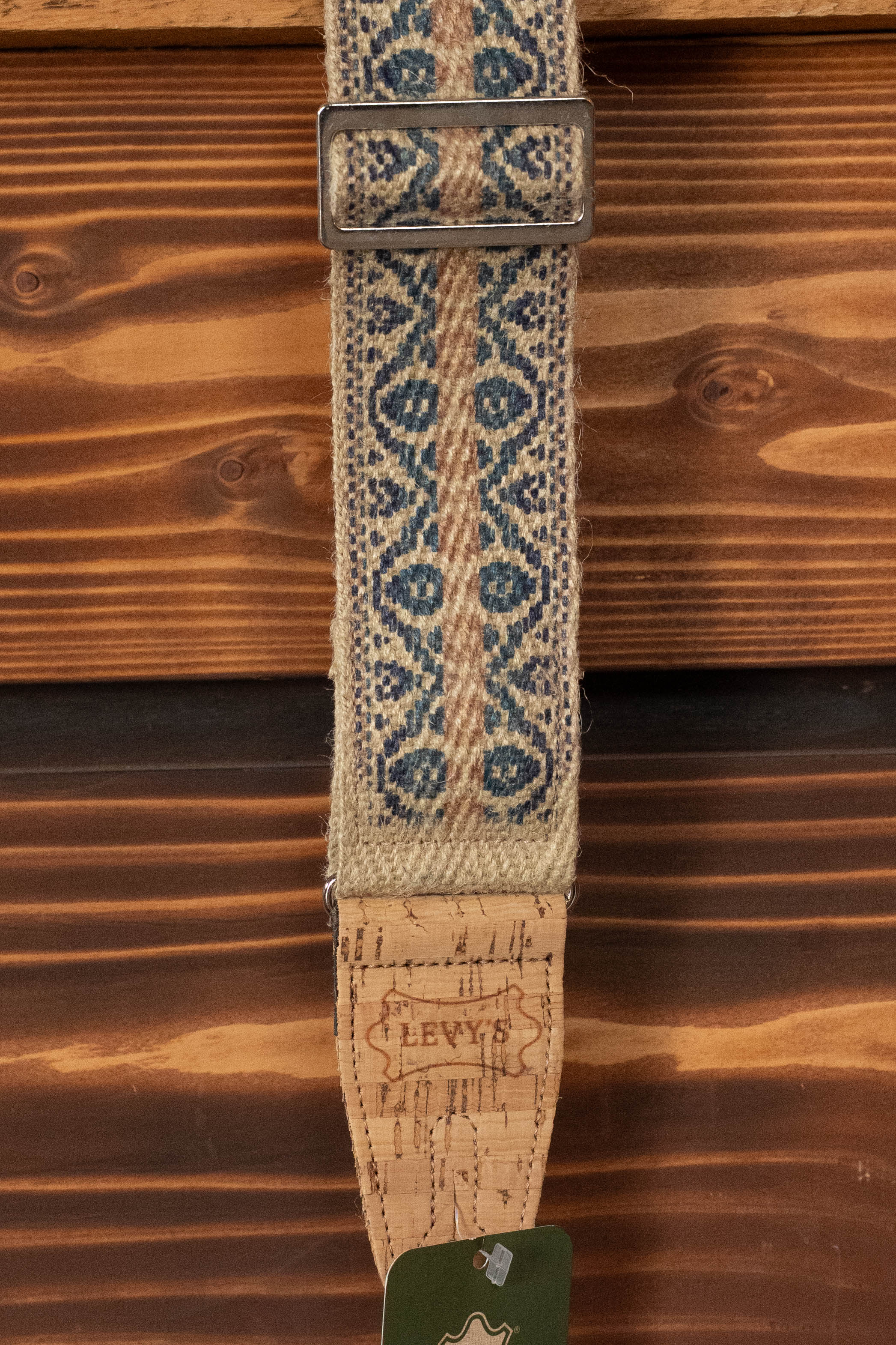 Levy's Vegan Hemp Series 2" Berry and Taupe Guitar Strap