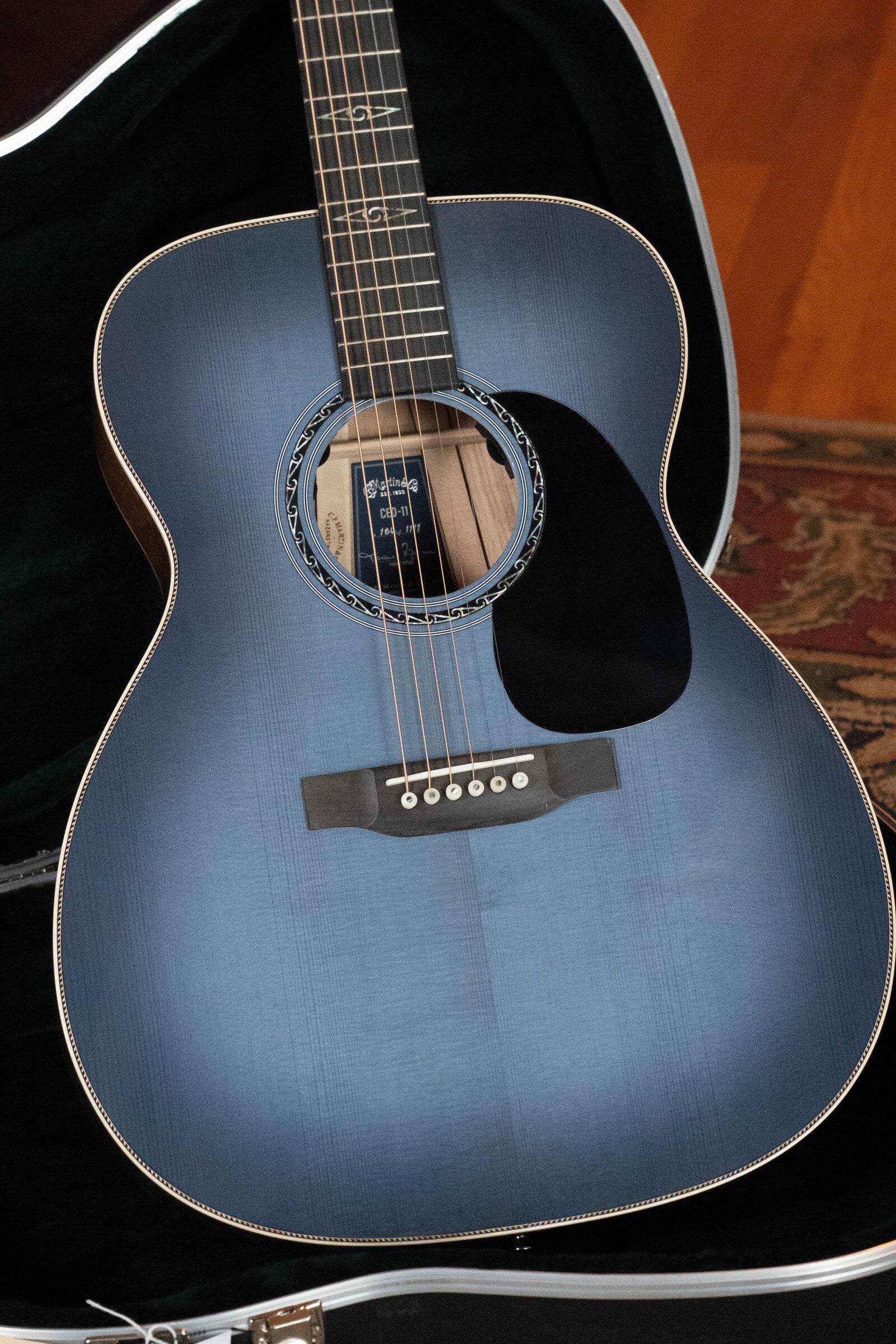 *Limited Edition* Martin CEO-11 European Spruce/White Oak New Horizons Blue Burst Grand Auditorium Guitar w/Electronics #1204