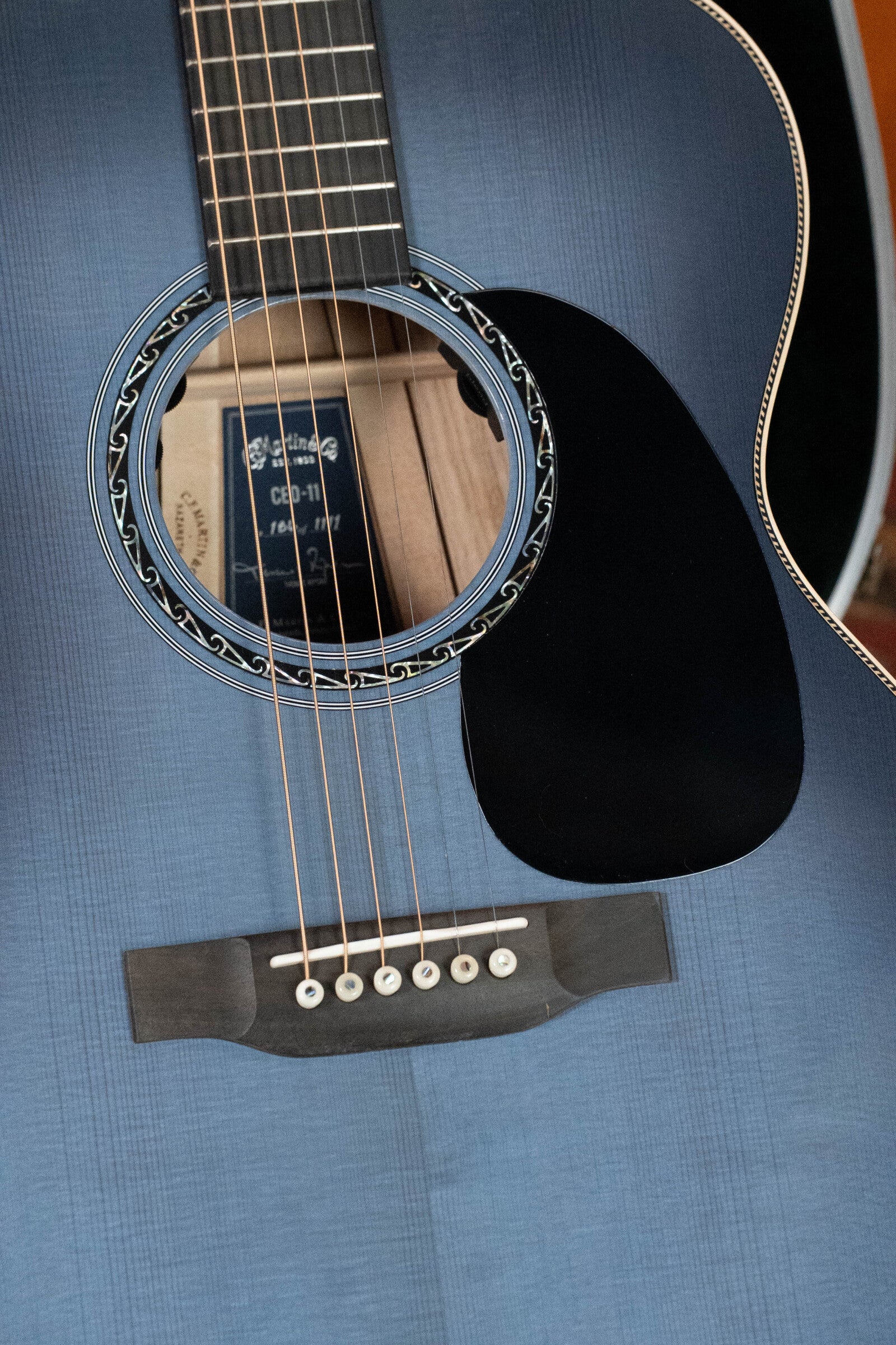 *Limited Edition* Martin CEO-11 European Spruce/White Oak New Horizons Blue Burst Grand Auditorium Guitar w/Electronics #1204