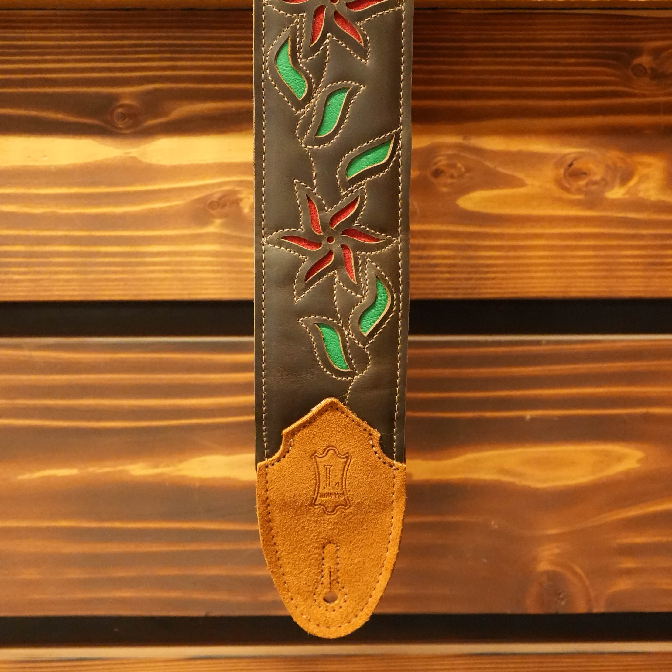 Levy's Leather Flowering Vine Series Guitar Strap