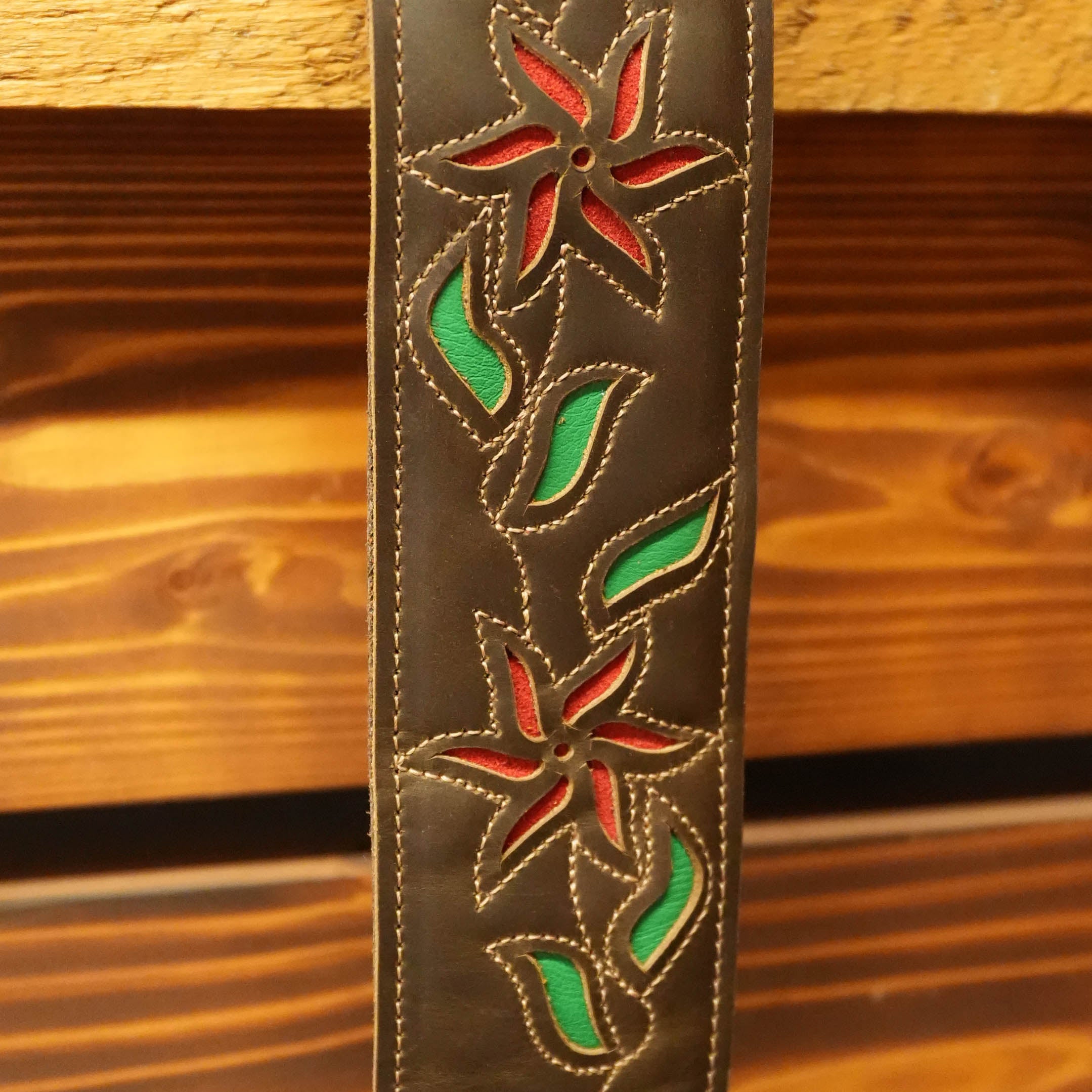 Levy's Leather Flowering Vine Series Guitar Strap