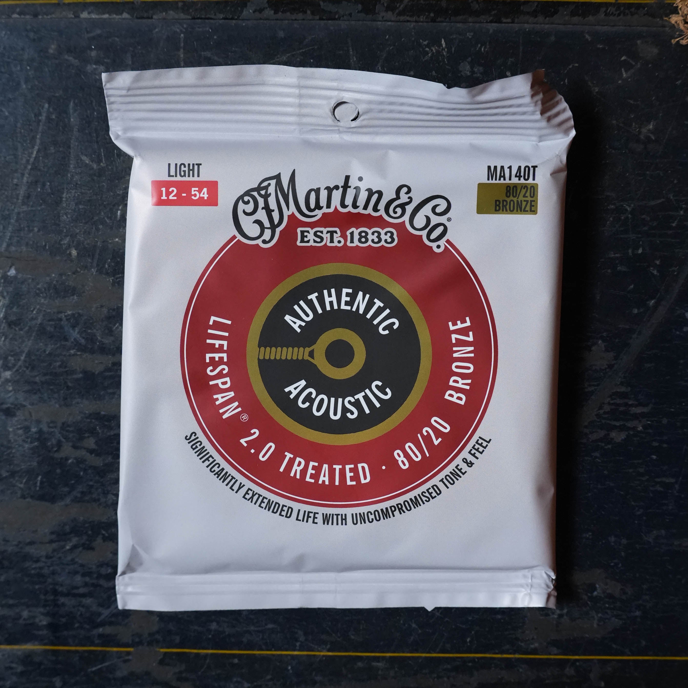 Martin Authentic Acoustic Lifespan 2.0 80/20 Bronze Guitar Strings - Light