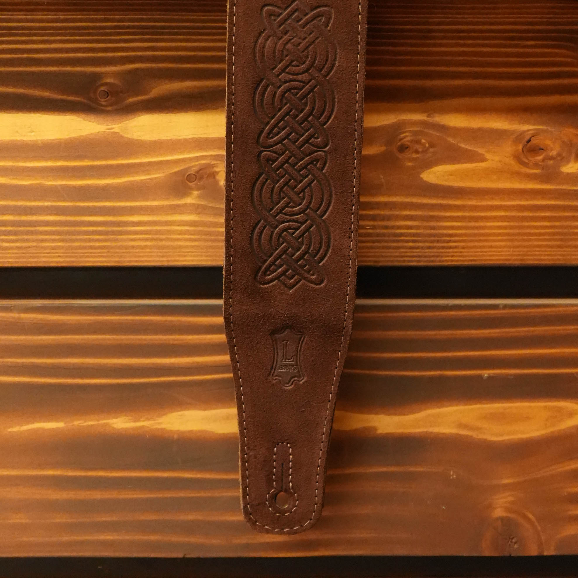 Levy's Celtic Embossed Brown Guitar Strap