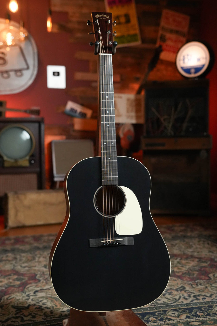 Martin DSS-16E Slope Shoulder Acoustic-Electric Guitar, Black Smoke #4876