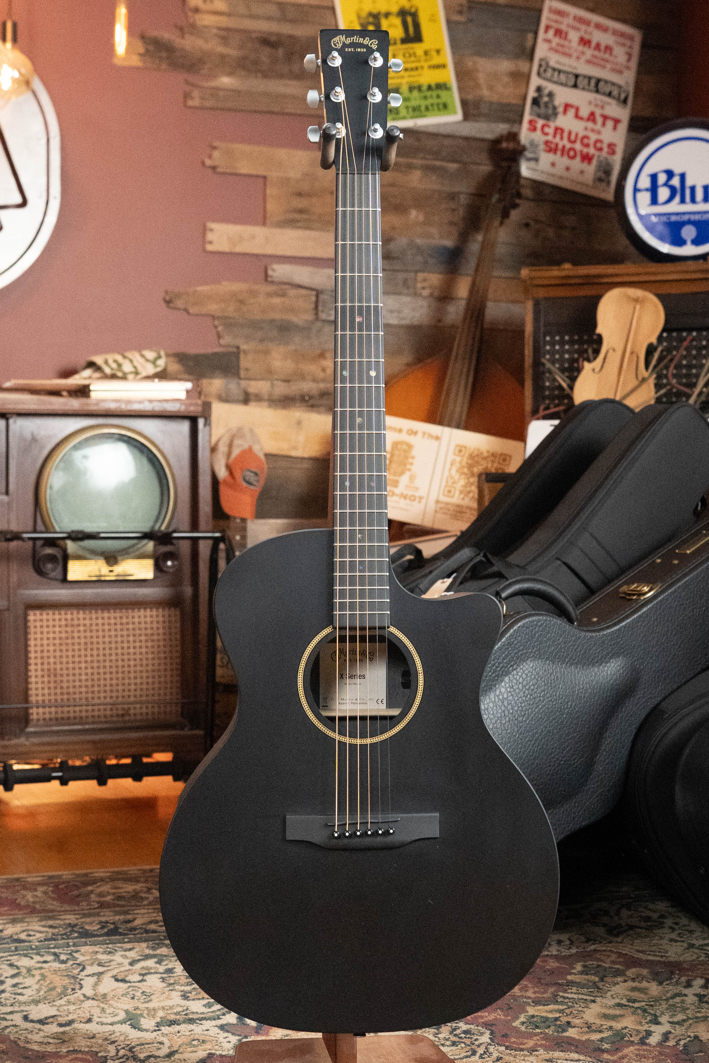 Martin GPC-X1E All Black HPL Grand Performance Cutaway Guitar w/Martin E1 Electronics #1604