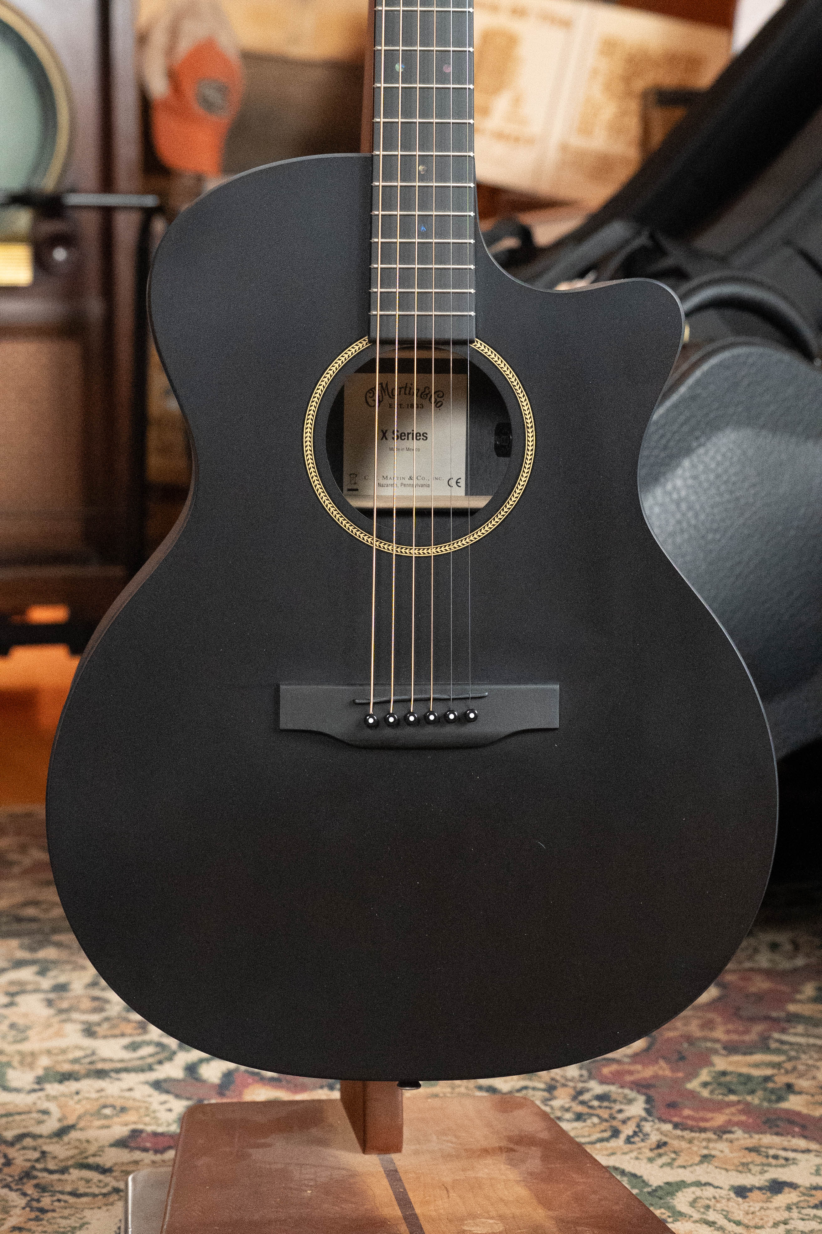 Martin GPC-X1E All Black HPL Grand Performance Cutaway Guitar w/Martin E1 Electronics #1604