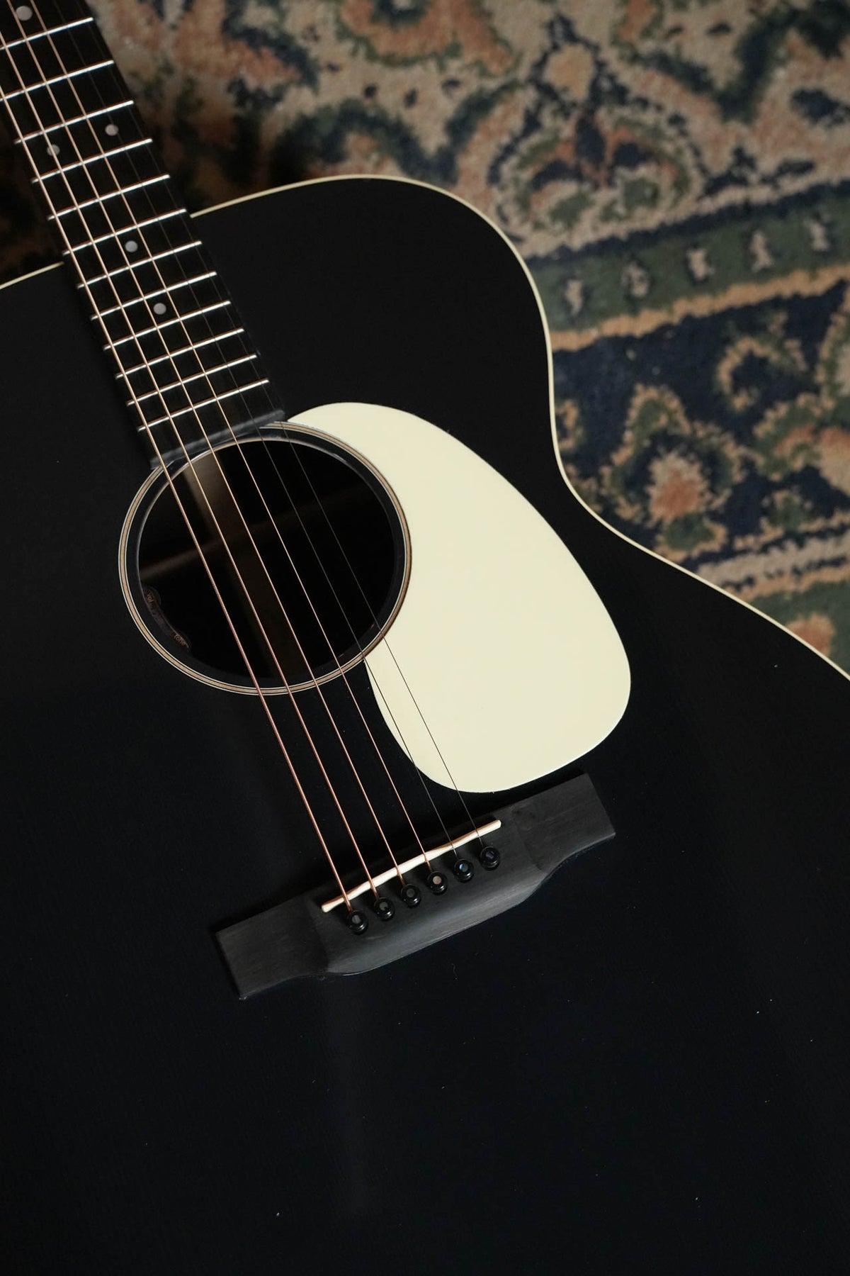 Martin J-16E Jumbo Acoustic-Electric Guitar, Black Smoke #4748