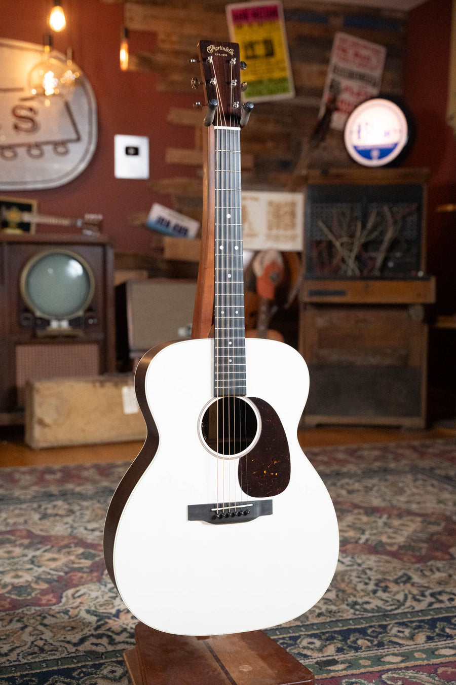 Martin J-16E Jumbo Acoustic-Electric Guitar, Cream #0595