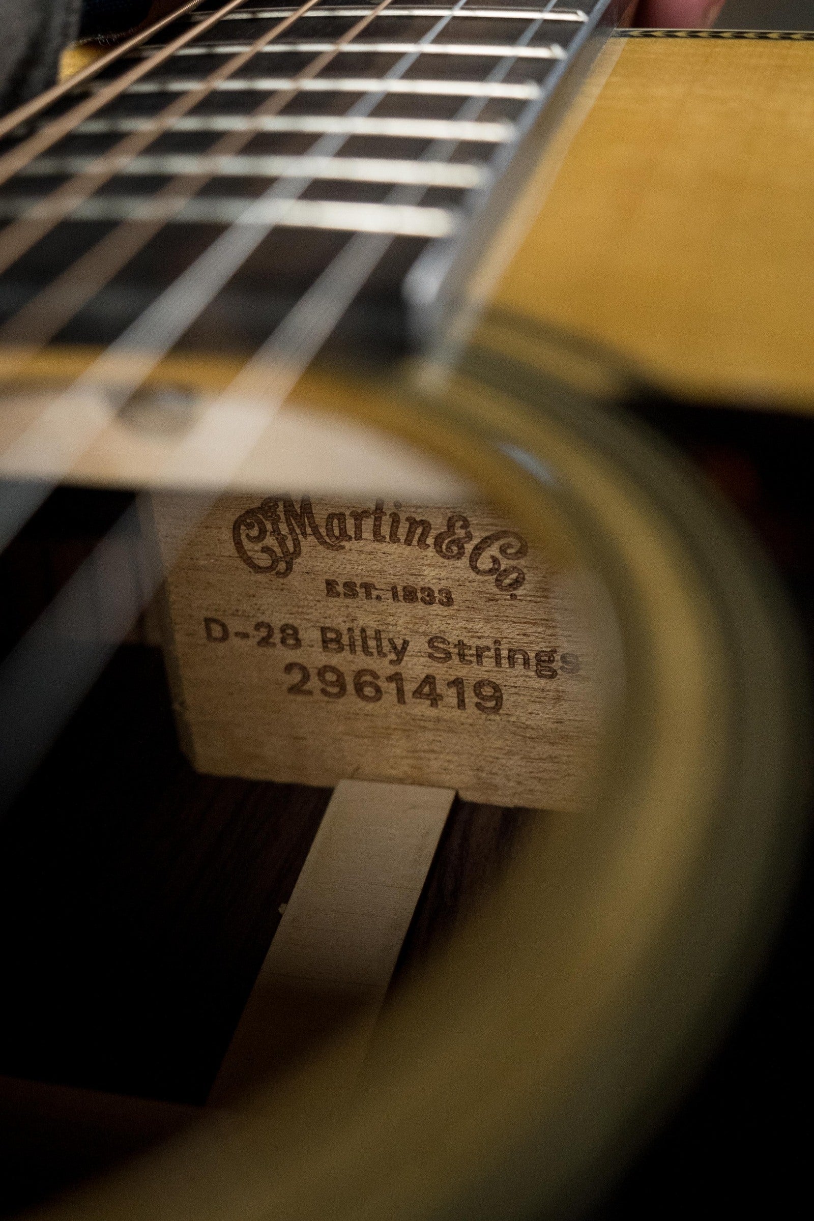 Martin D-28 Billy Strings Model Spruce/Rosewood Dreadnought Acoustic Guitar #1419