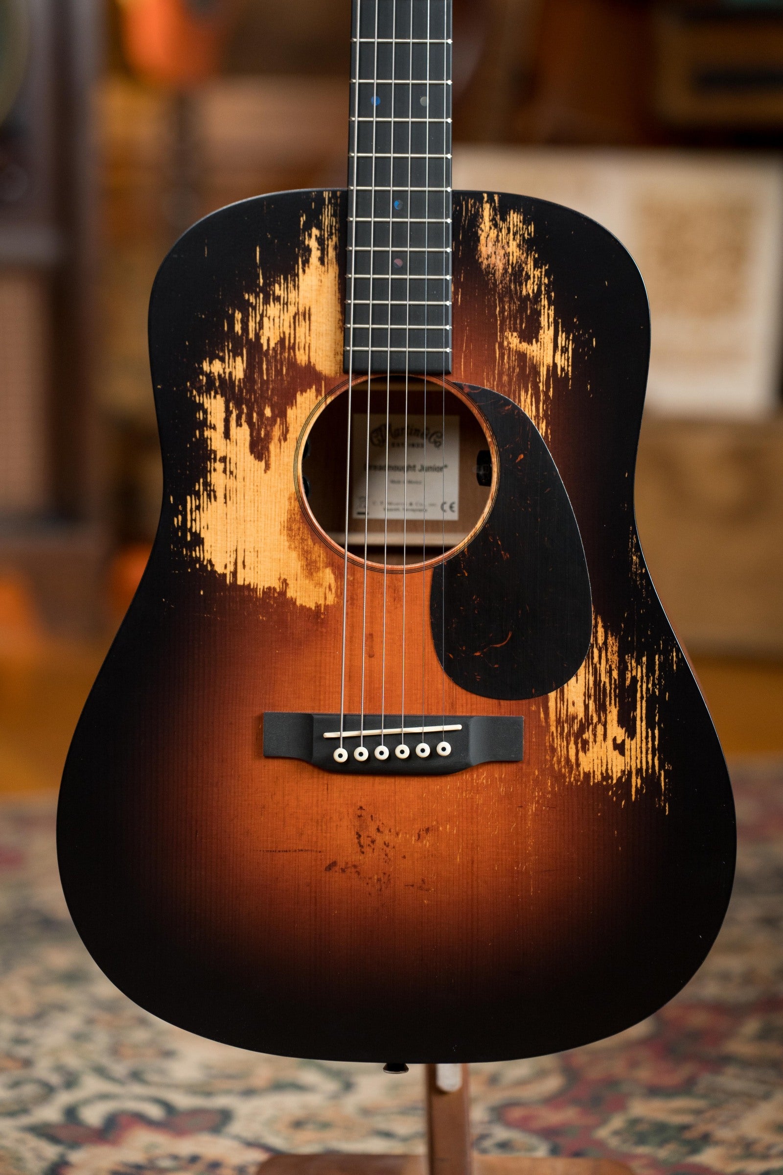 Martin D Jr E Streetlegend Burst Spruce/Sapele Aged-Look Dreadnought Guitar w/Martin Electronics #2363