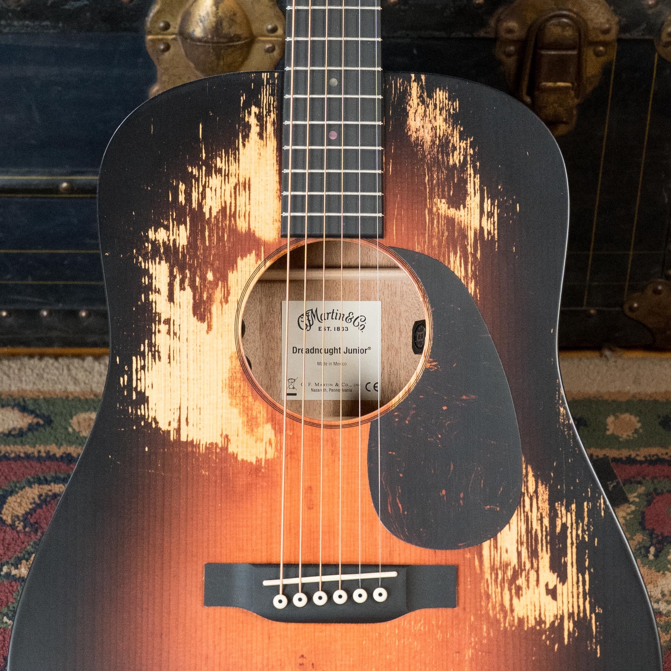 *New 2025 Model* Martin D Jr E Streetlegend Burst Spruce/Sapele Aged-Look Dreadnought Guitar w/Martin Electronics #3849