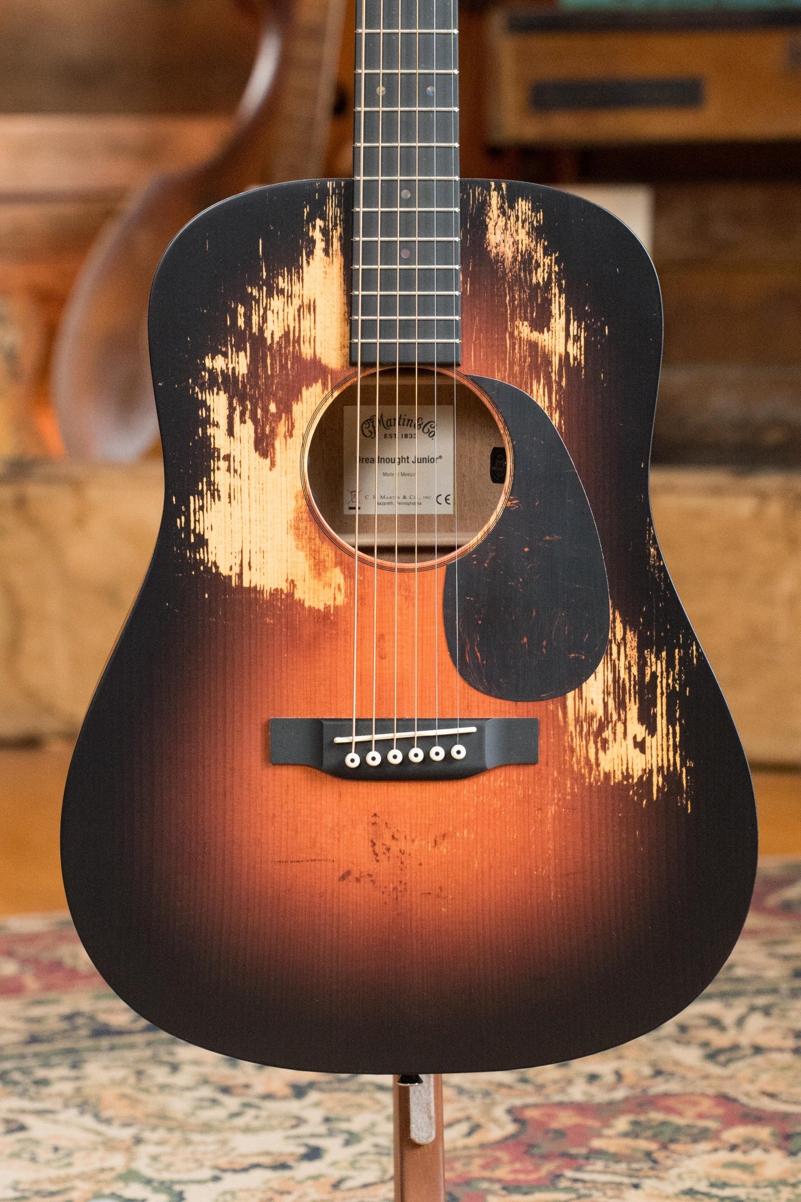 *New 2025 Model* Martin D Jr E Streetlegend Burst Spruce/Sapele Aged-Look Dreadnought Guitar w/Martin Electronics #3849