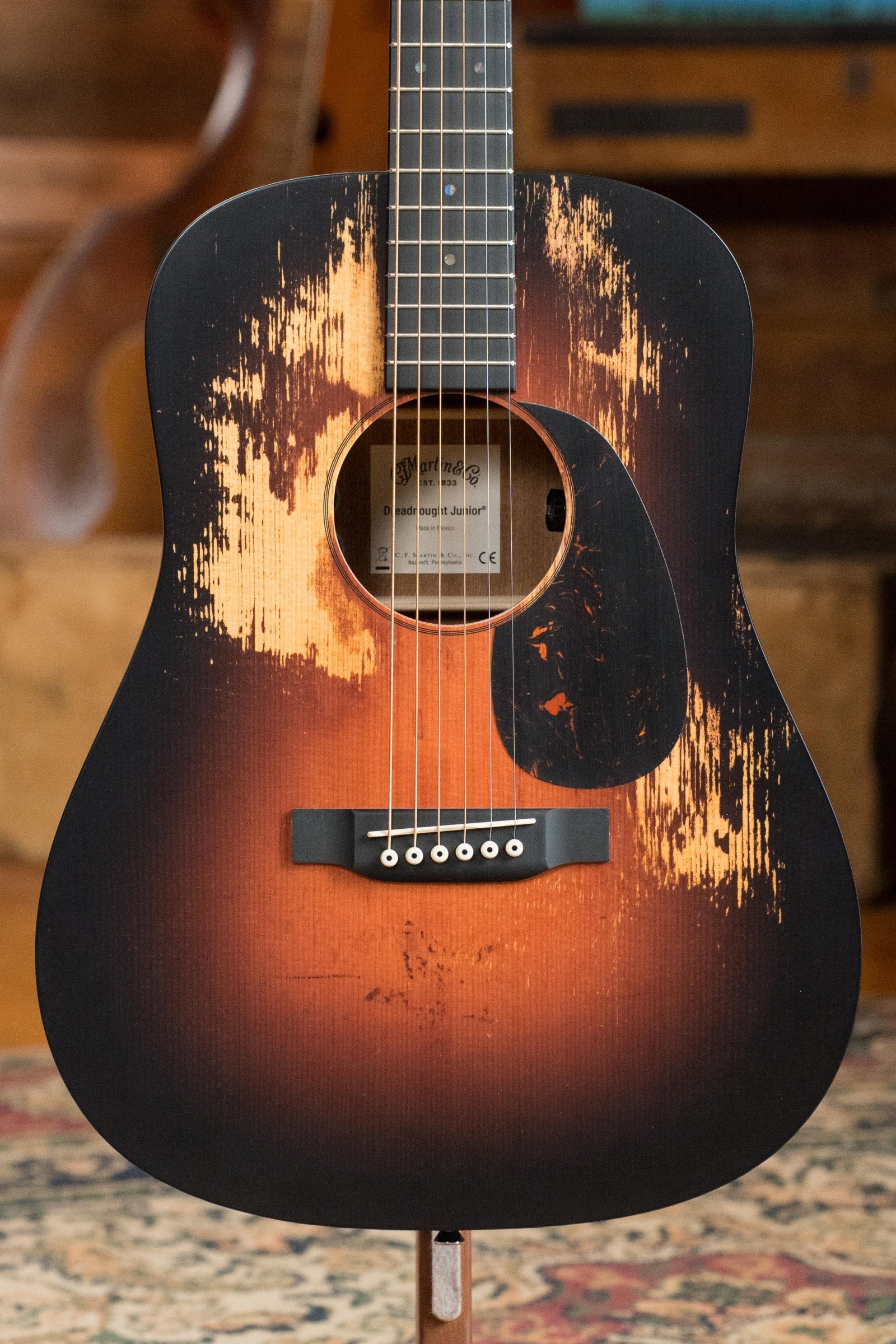 *New 2025 Model* Martin D Jr E Streetlegend Burst Spruce/Sapele Aged-Look Dreadnought Guitar w/Martin Electronics #3865