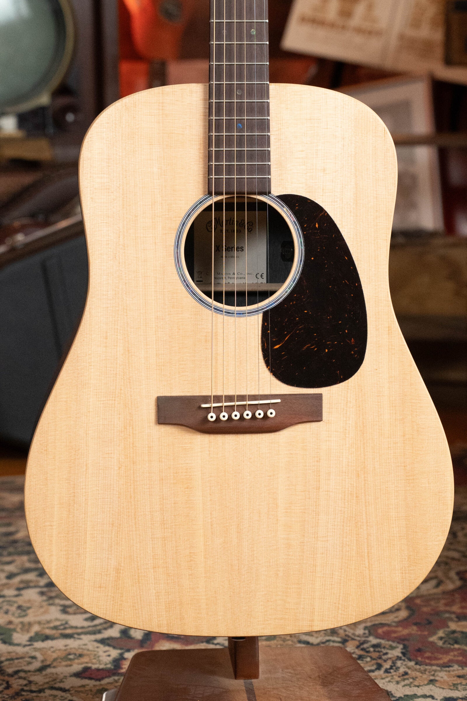 Martin D-X2E Sitka/HPL Brazilian Rosewood Dreadnought Guitar w/Martin E-1 Pickup #7868