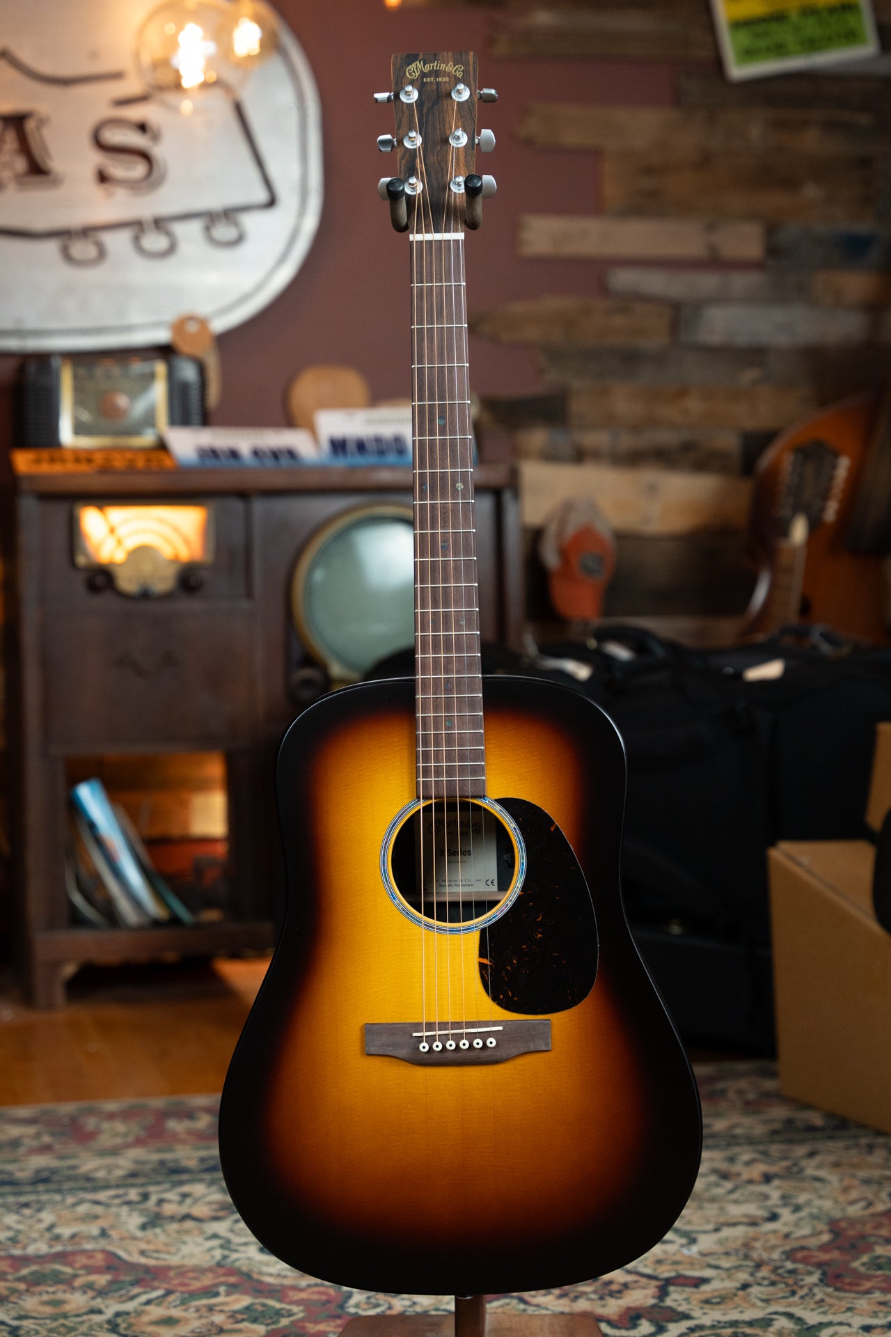 Martin D-X2E Sitka/HPL Ziricote Burst Dreadnought Guitar w/Martin E-1 Pickup #4187