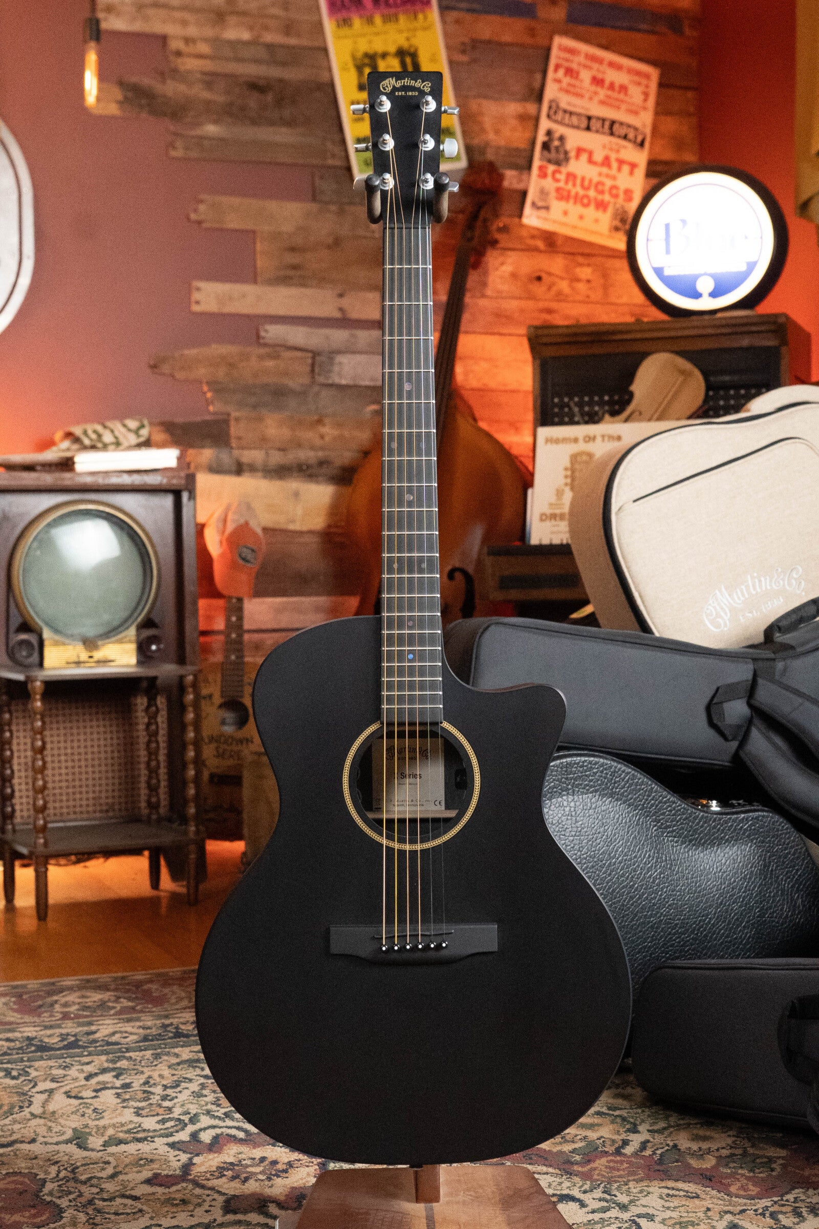 Martin GPC-X1E All Black HPL Grand Performance Cutaway Guitar w/Martin E1 Electronics #7175
