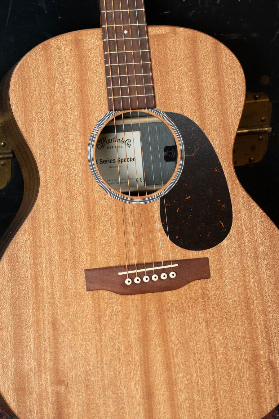 Sapele acoustic guitar with HPL Ziricote back and sides, black pickguard, and rosewood bridge. - Martin GP-X2E Sapele/HPL Ziricote Grand Performance Guitar w/Martin Electronics #6110 - Default Title