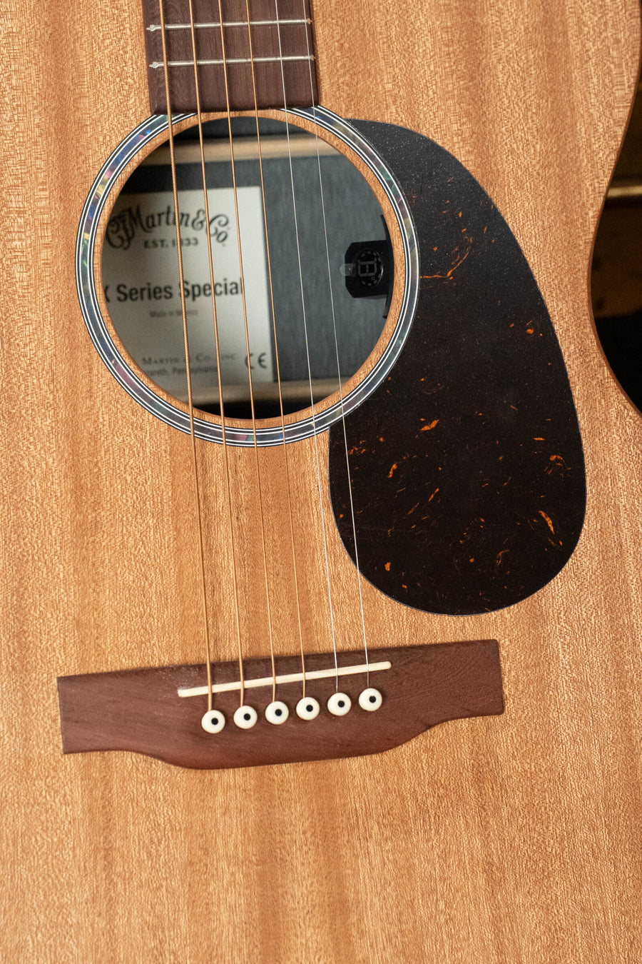 Martin GP-X2E acoustic guitar with natural sapele top, tortoiseshell pickguard, and rosewood bridge. - Martin GP-X2E Sapele/HPL Ziricote Grand Performance Guitar w/Martin Electronics #6110 - Default Title