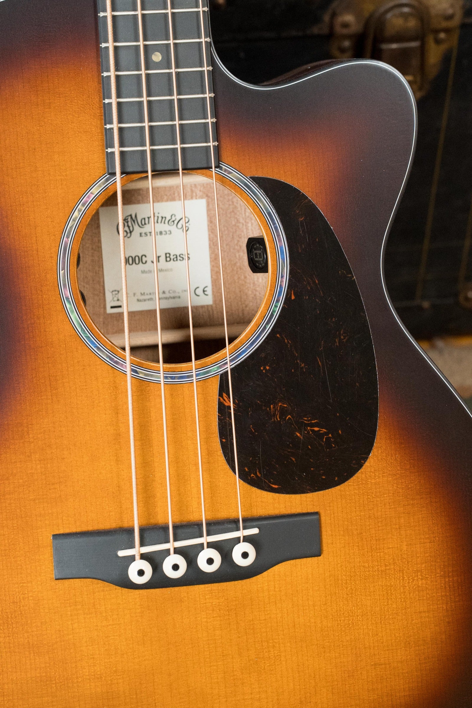 *New 2025 Model* Martin OOOC Jr-E Spruce/Sapele OOO Burst Bass Guitar w/Martin Electronics #5777