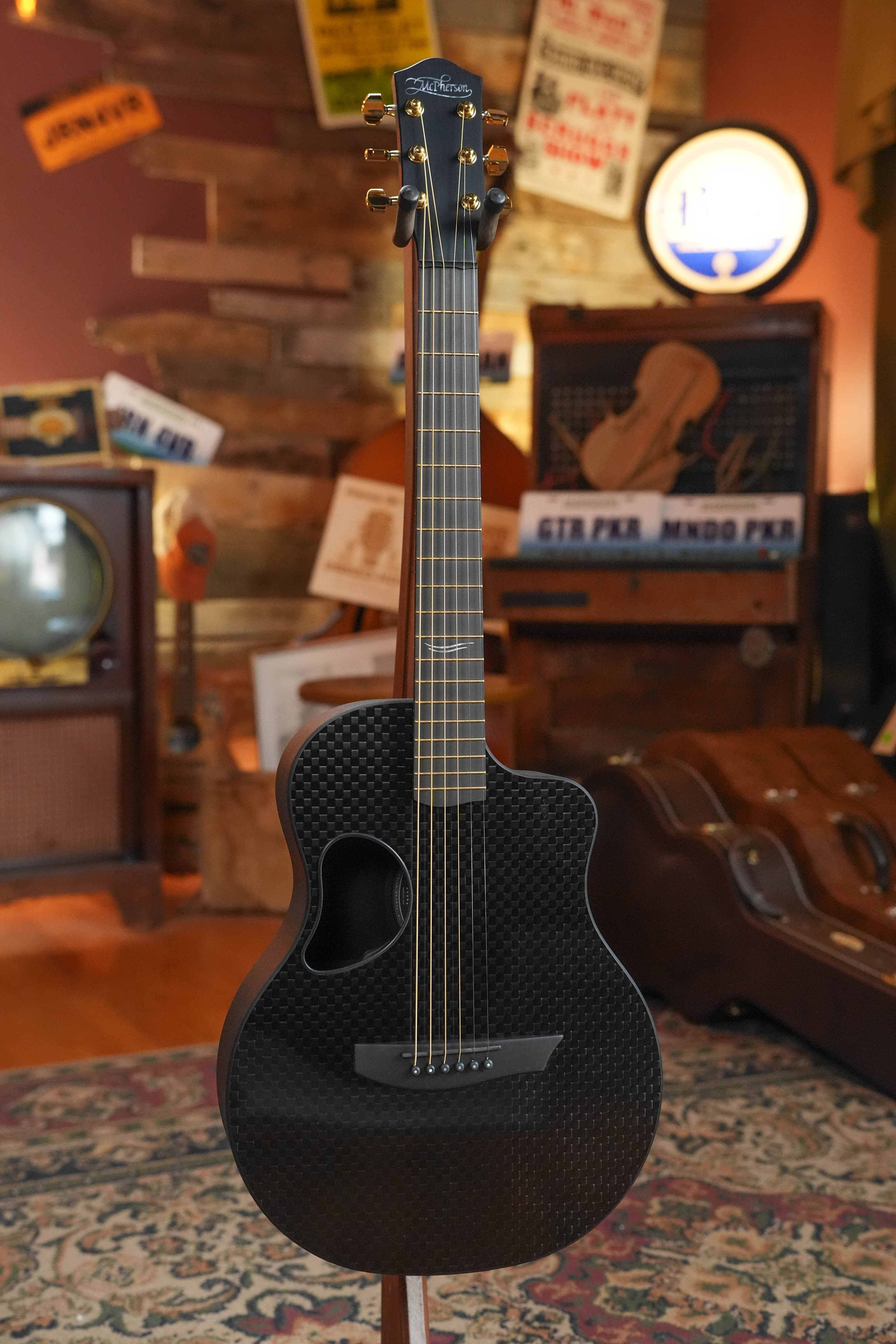 McPherson Carbon Fiber Touring Series Blackout Basketweave Guitar w/L.R. Baggs Element Pickup #0062