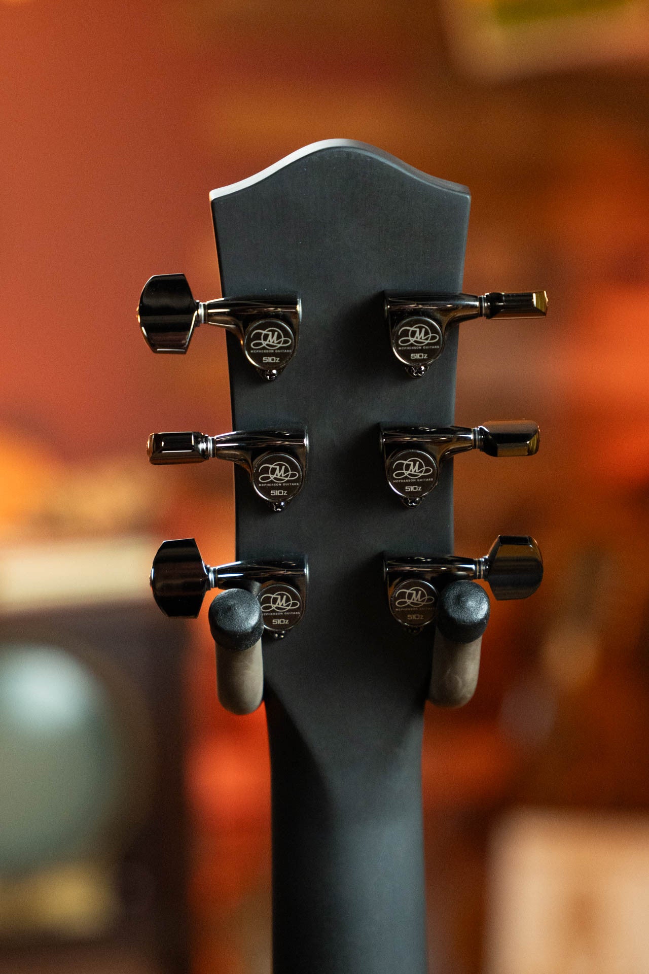 McPherson Blackout Carbon Fiber Sable Camo Top w/ Evo Frets and Black Gotoh Tuners #2764