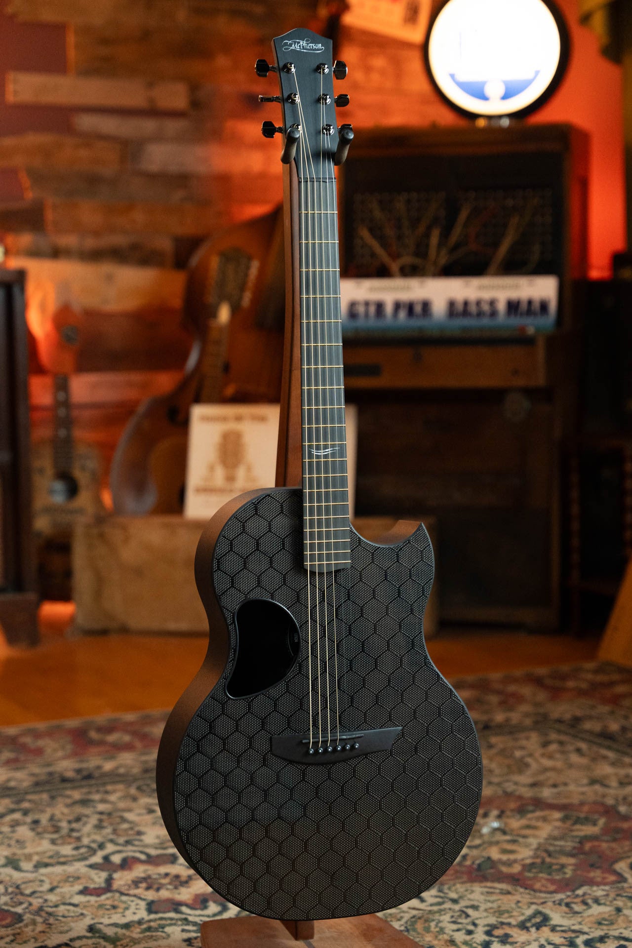 McPherson Carbon Fiber Sable Series Blackout Honeycomb Guitar  w/L.R. Baggs Element Pickup #2924