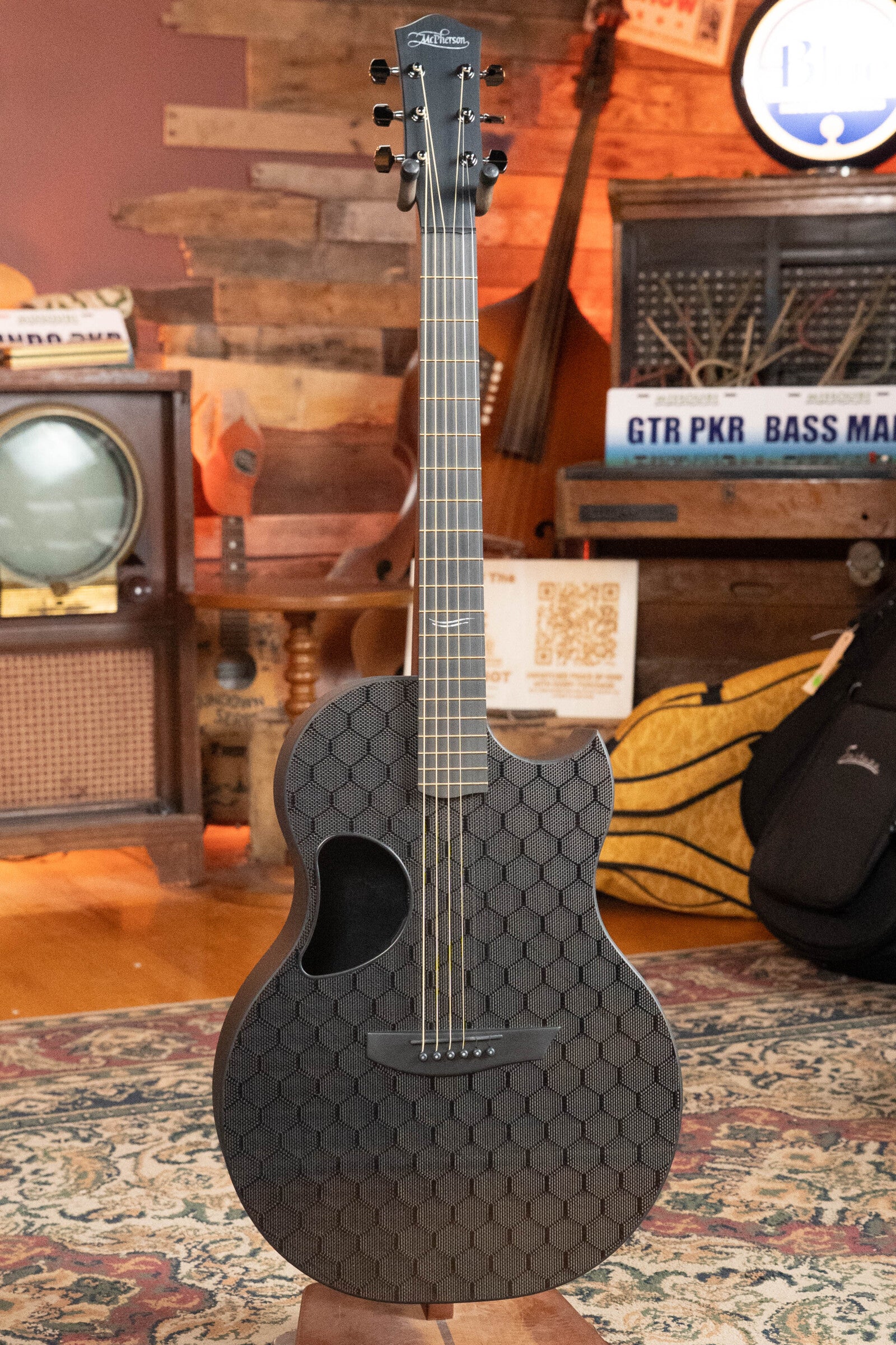 McPherson Carbon Fiber Sable Series Blackout Honeycomb Guitar  w/L.R. Baggs Element Pickup #2930