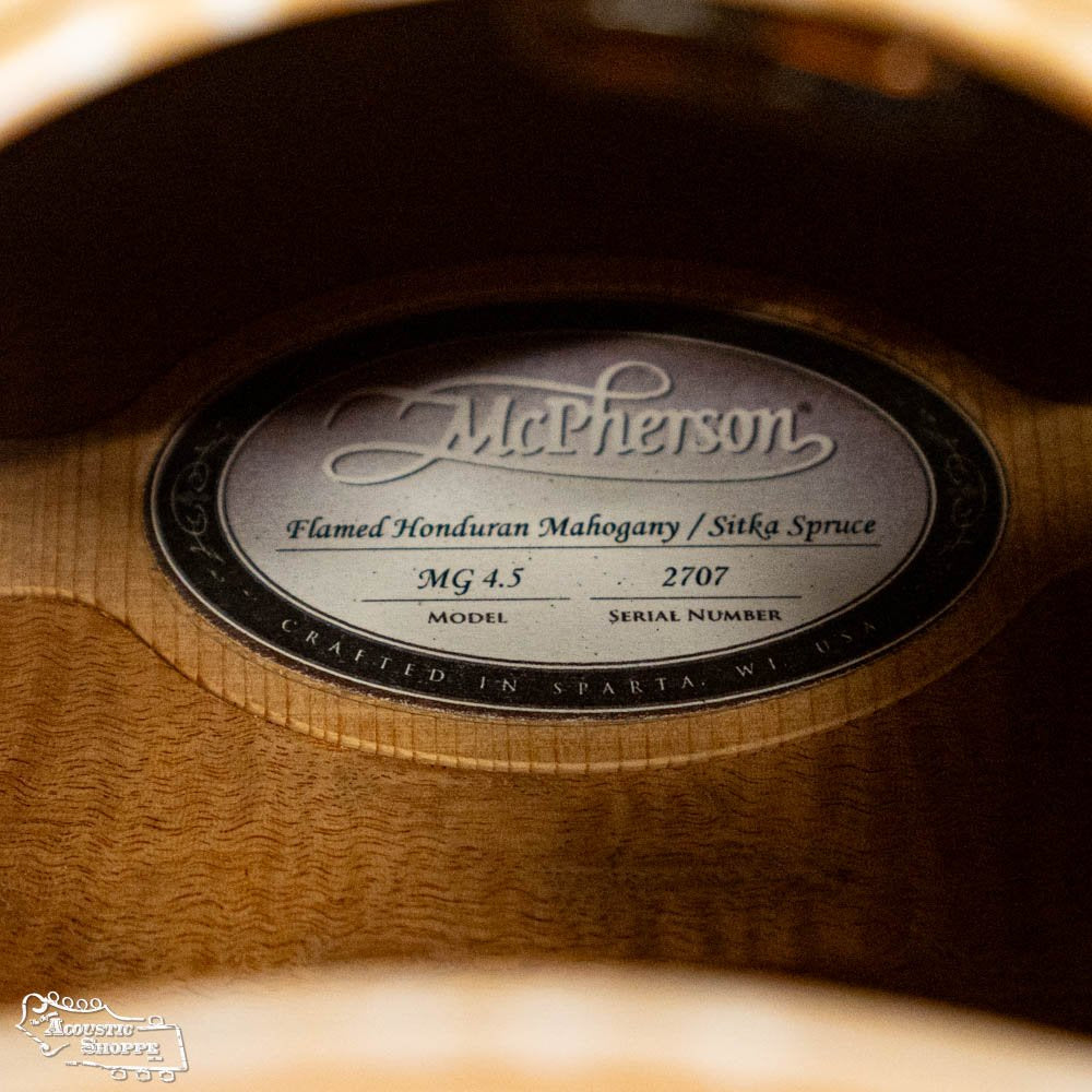 McPherson MG 4.5 Custom Sitka/Flamed Honduran Mahogany Cutaway Acoustic Guitar w/ LR Baggs Pickup #2707