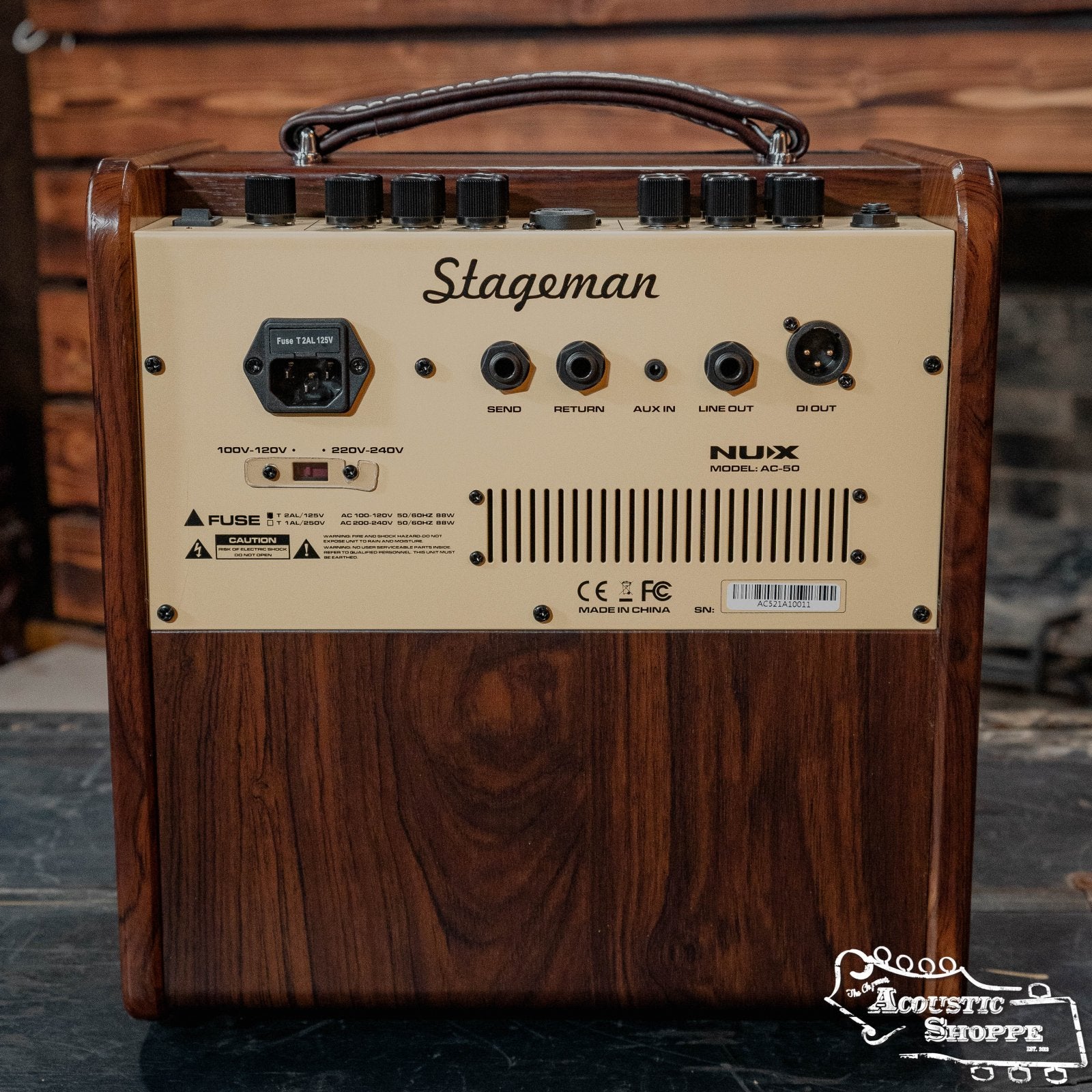 NUX AC-50 Stageman Analog Acoustic Amp w/ Bluetooth Footswitch Pedal