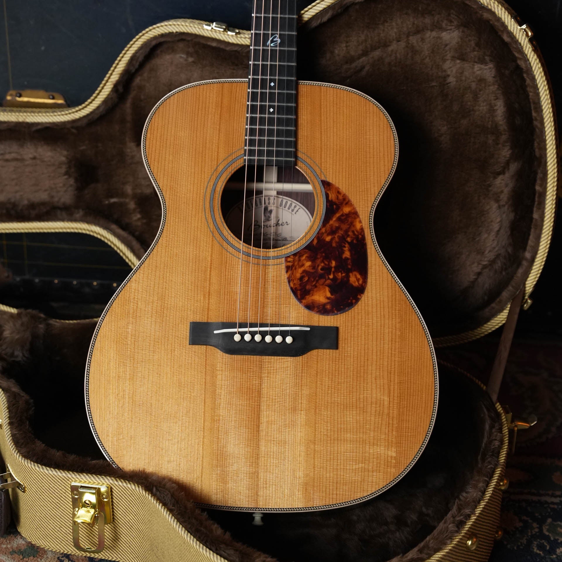 *New 2026 Model* Boucher BG-51-G Adirondack/Rosewood Bluegrass Goose Gold Pack OM Hybrid Acoustic Guitar #1098