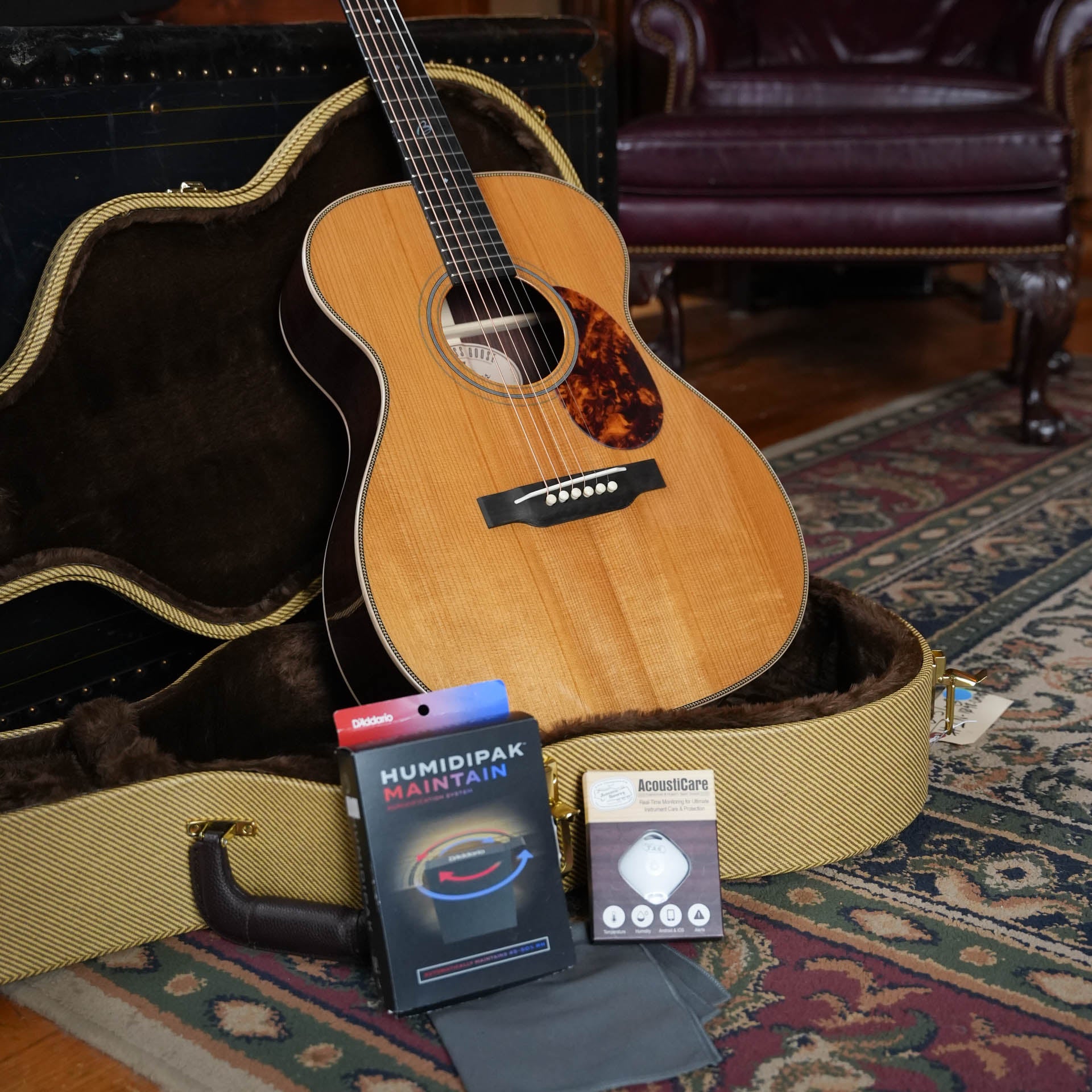 *New 2026 Model* Boucher BG-51-G Adirondack/Rosewood Bluegrass Goose Gold Pack OM Hybrid Acoustic Guitar #1098