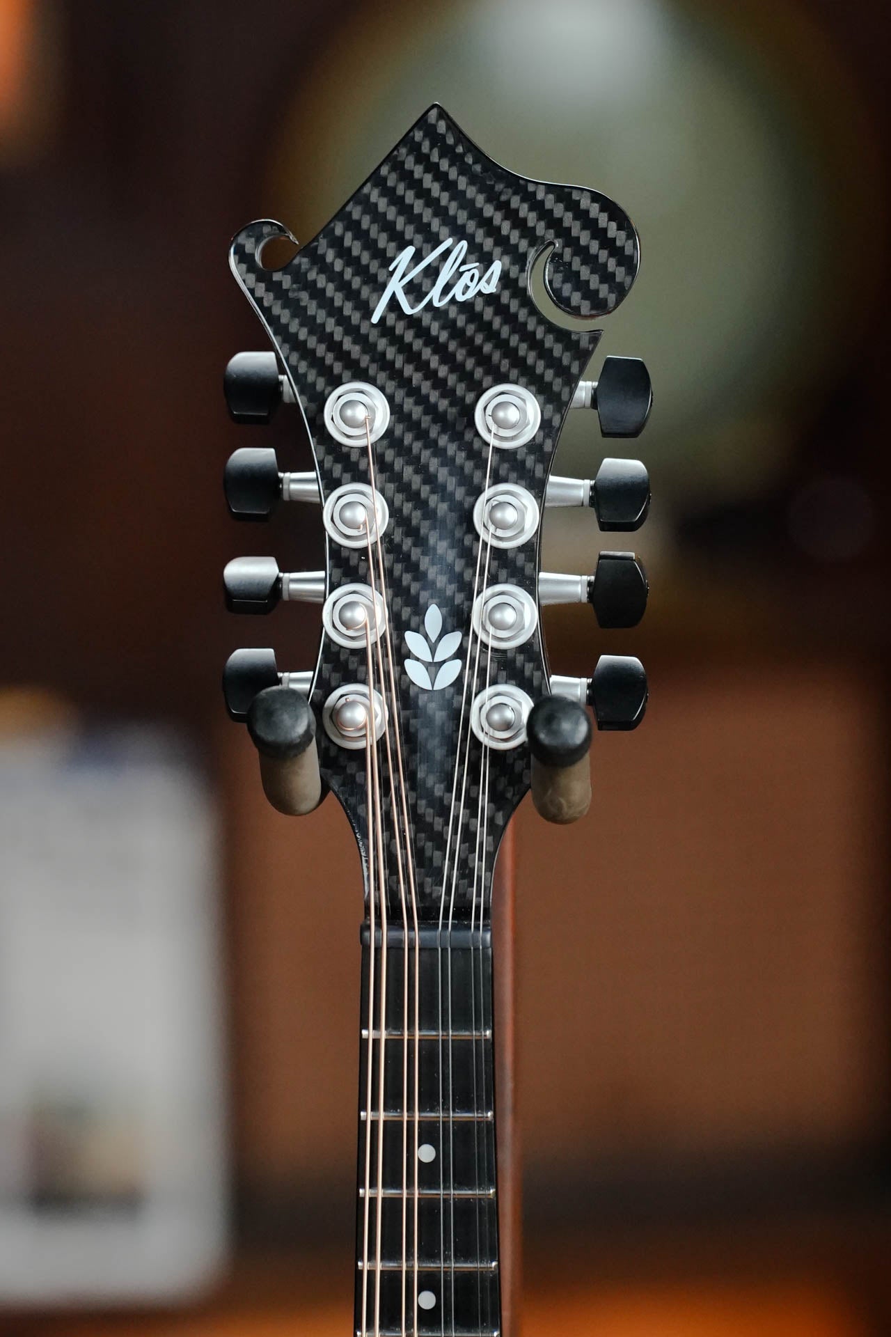 *New 2026 Model* KLOS Black Twill Carbon Fiber F-Style Mandolin w/ Klos EQ Pickup #2666