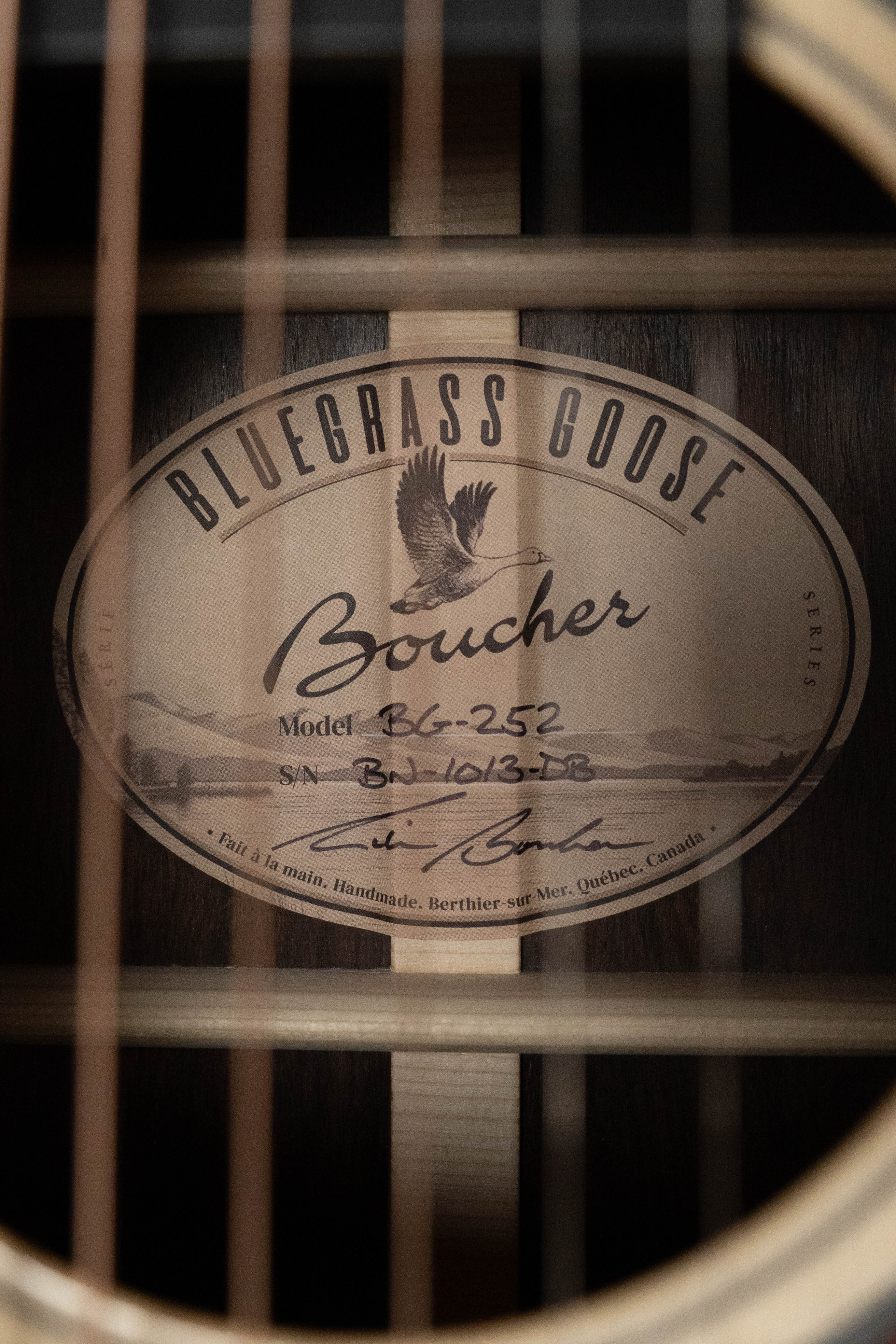 *New 2026 Model* Boucher BG-252 Adirondack/Rosewood Bluegrass Goose Dreadnought Acoustic Guitar #1013