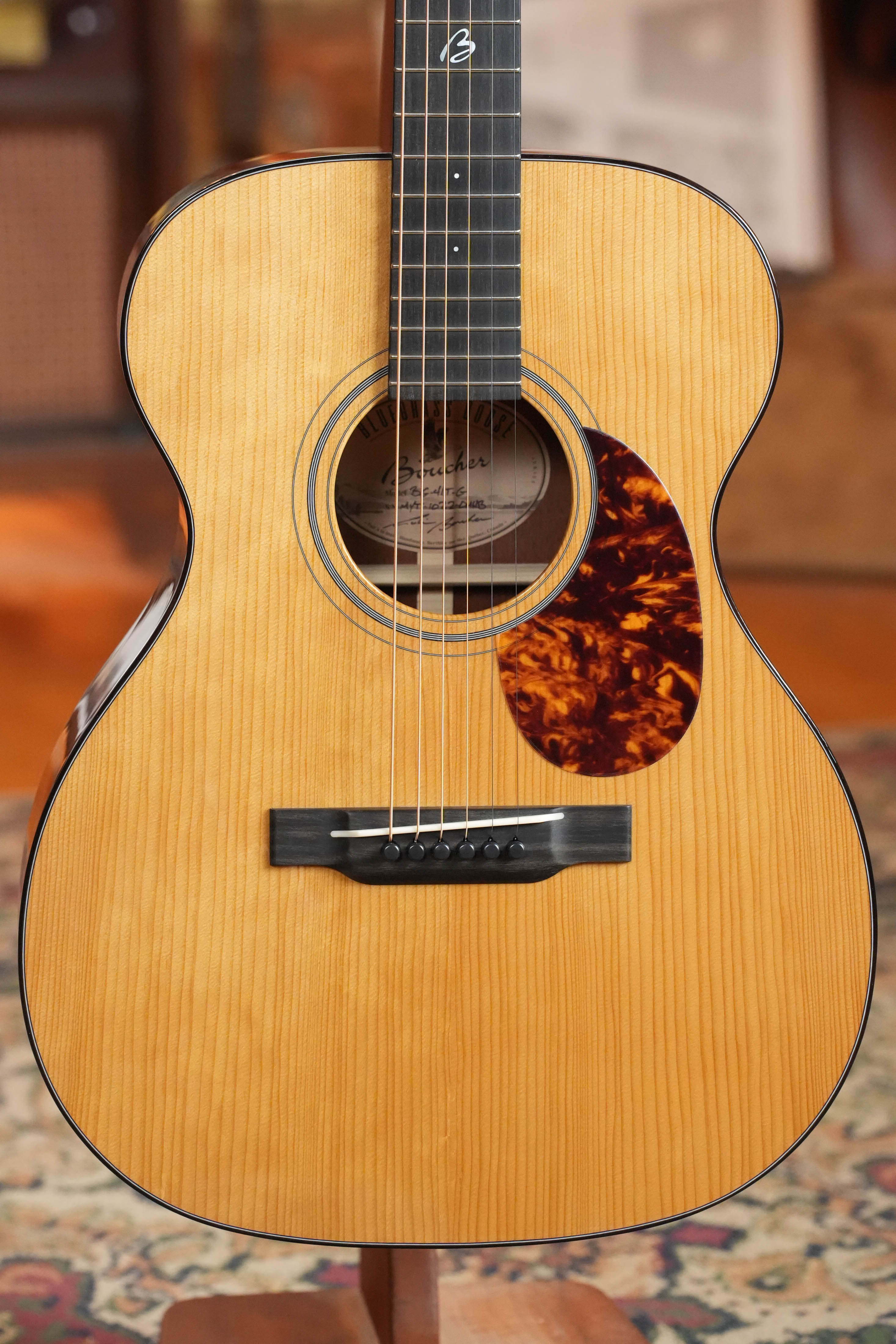 *New 2026 Model* Boucher BG-41T-G Torrefied Adirondack/Torrefied Mahogany Bluegrass Goose Gold Pack OM Hybrid Acoustic Guitar #1022