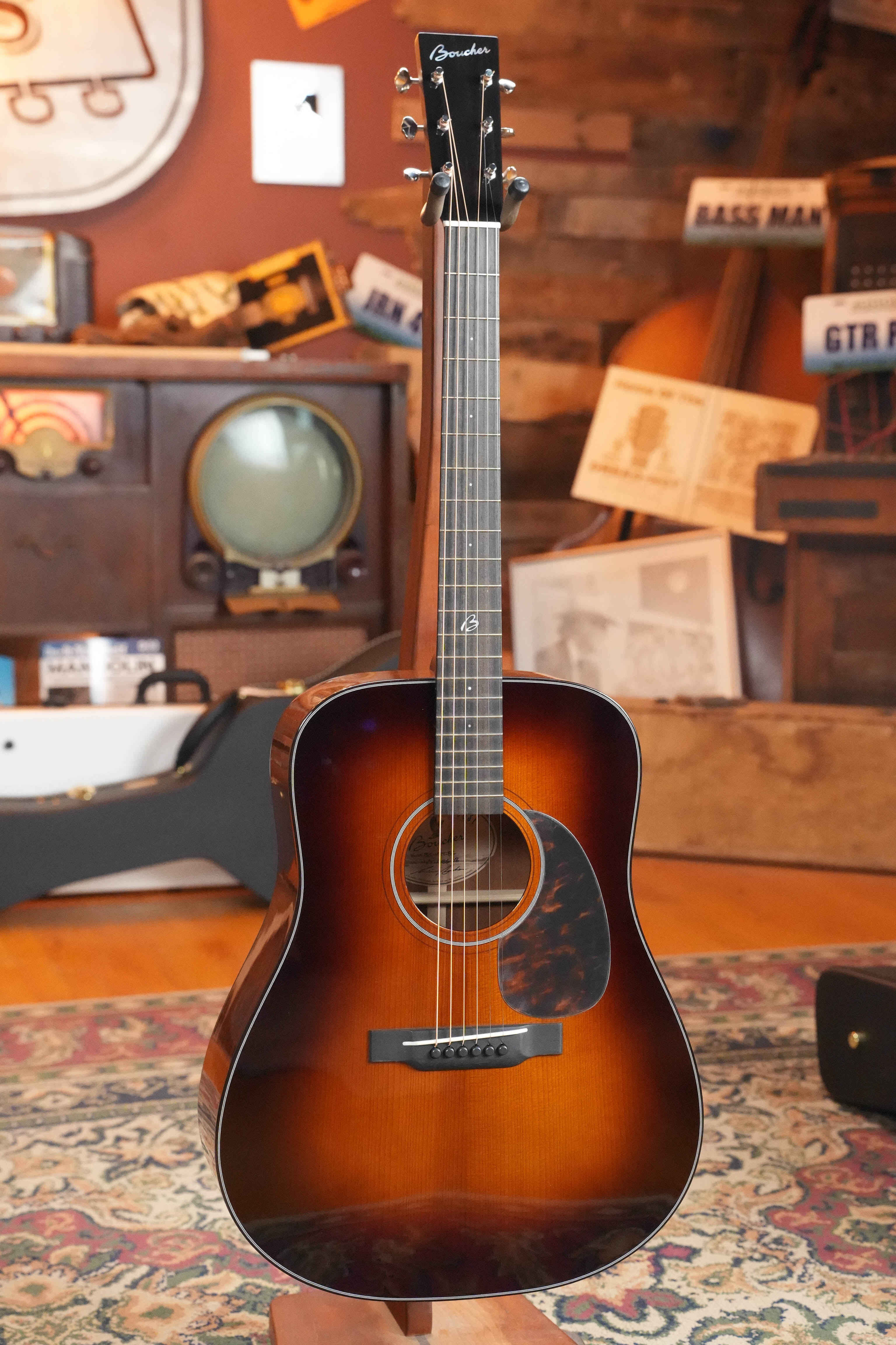 *New 2026 Model* Boucher BG-42T-BG All Torrified Bluegrass Goose Ambertone Burst Gold Pack Dreadnought Acoustic Guitar #1086