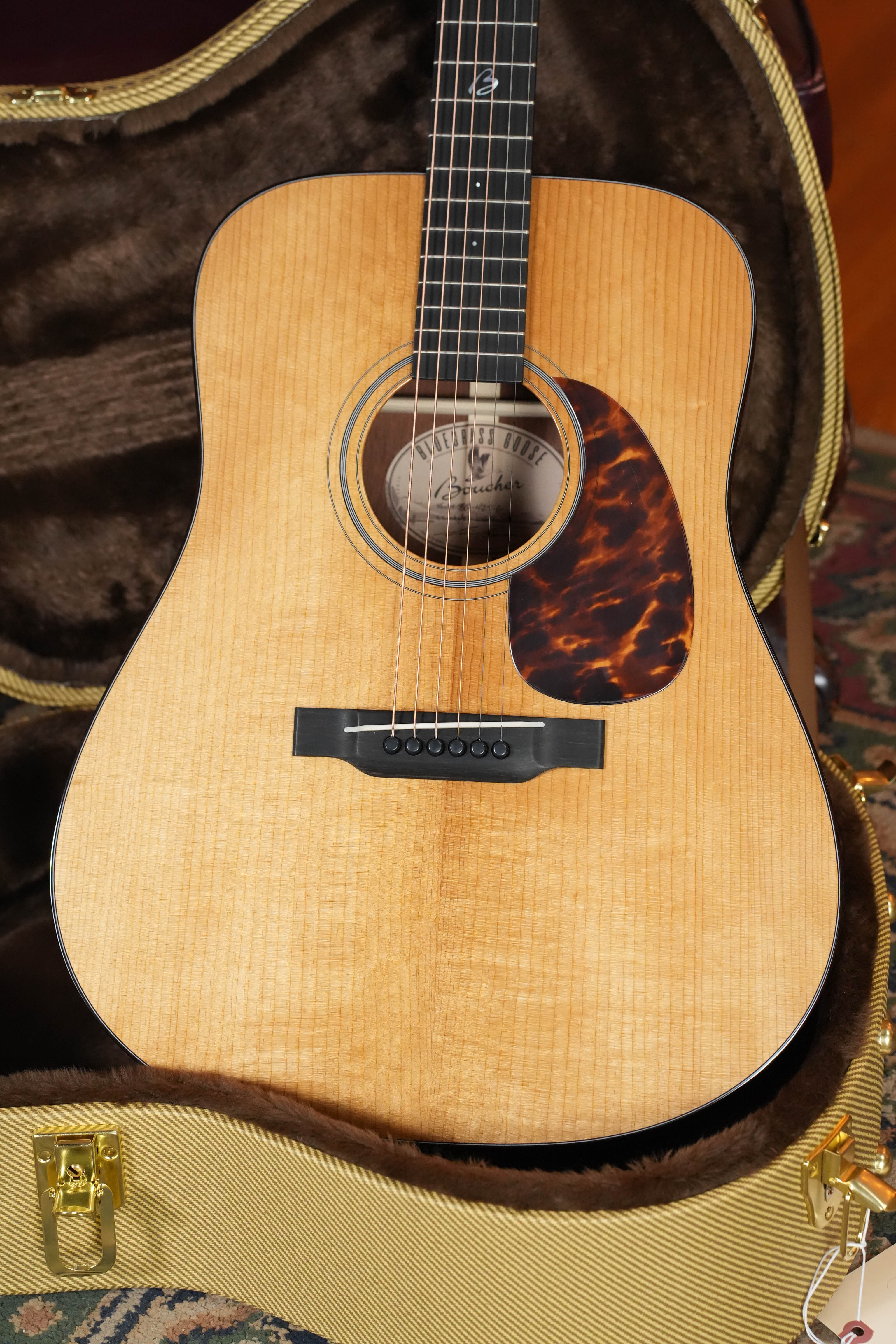 *New 2026 Model* Boucher BG-42T-G Torrefied Adirondack/Torrefied Mahogany Bluegrass Goose Gold Pack Dreadnought Acoustic Guitar #1069