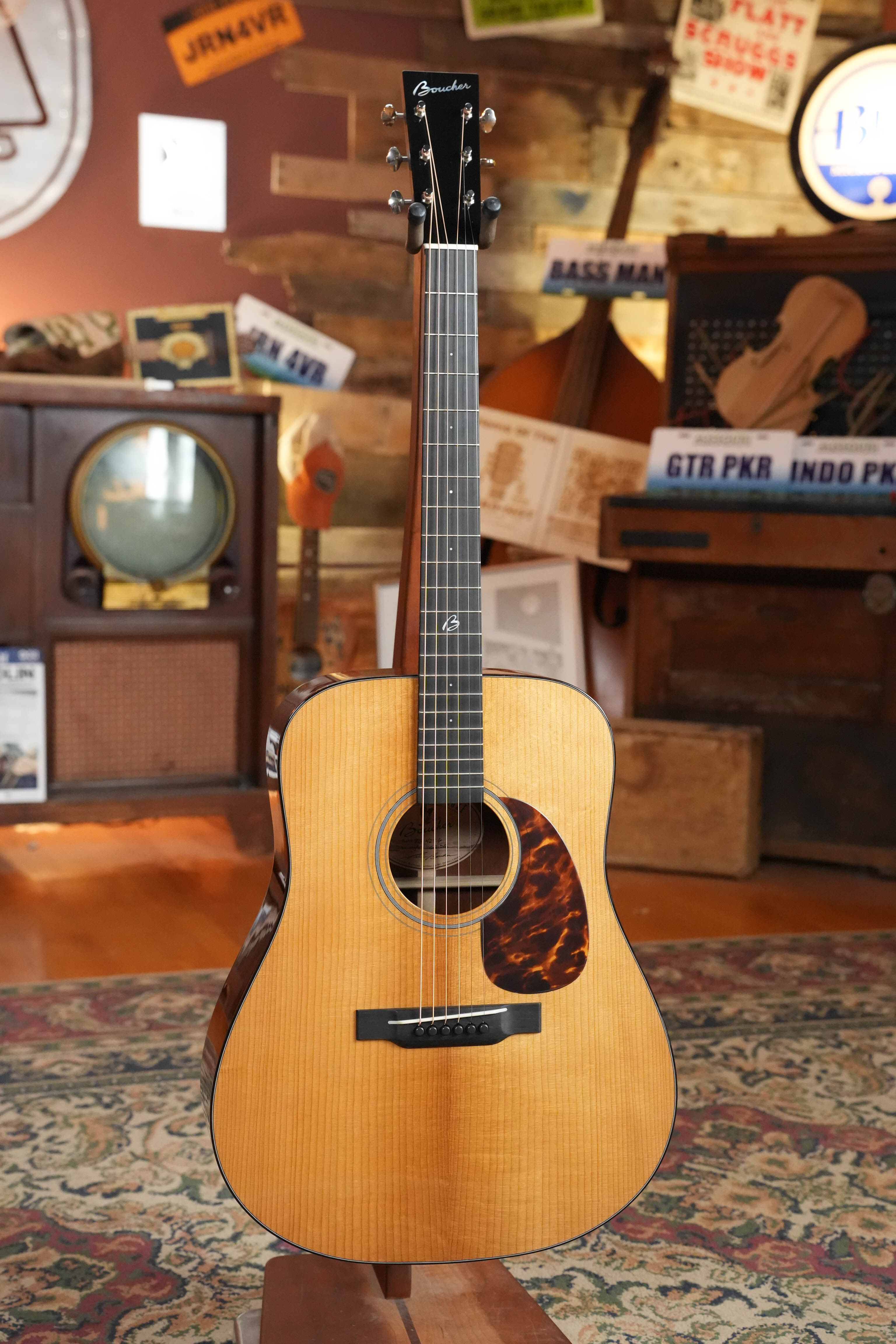 *New 2026 Model* Boucher BG-42T-G Torrefied Adirondack/Torrefied Mahogany Bluegrass Goose Gold Pack Dreadnought Acoustic Guitar #1069