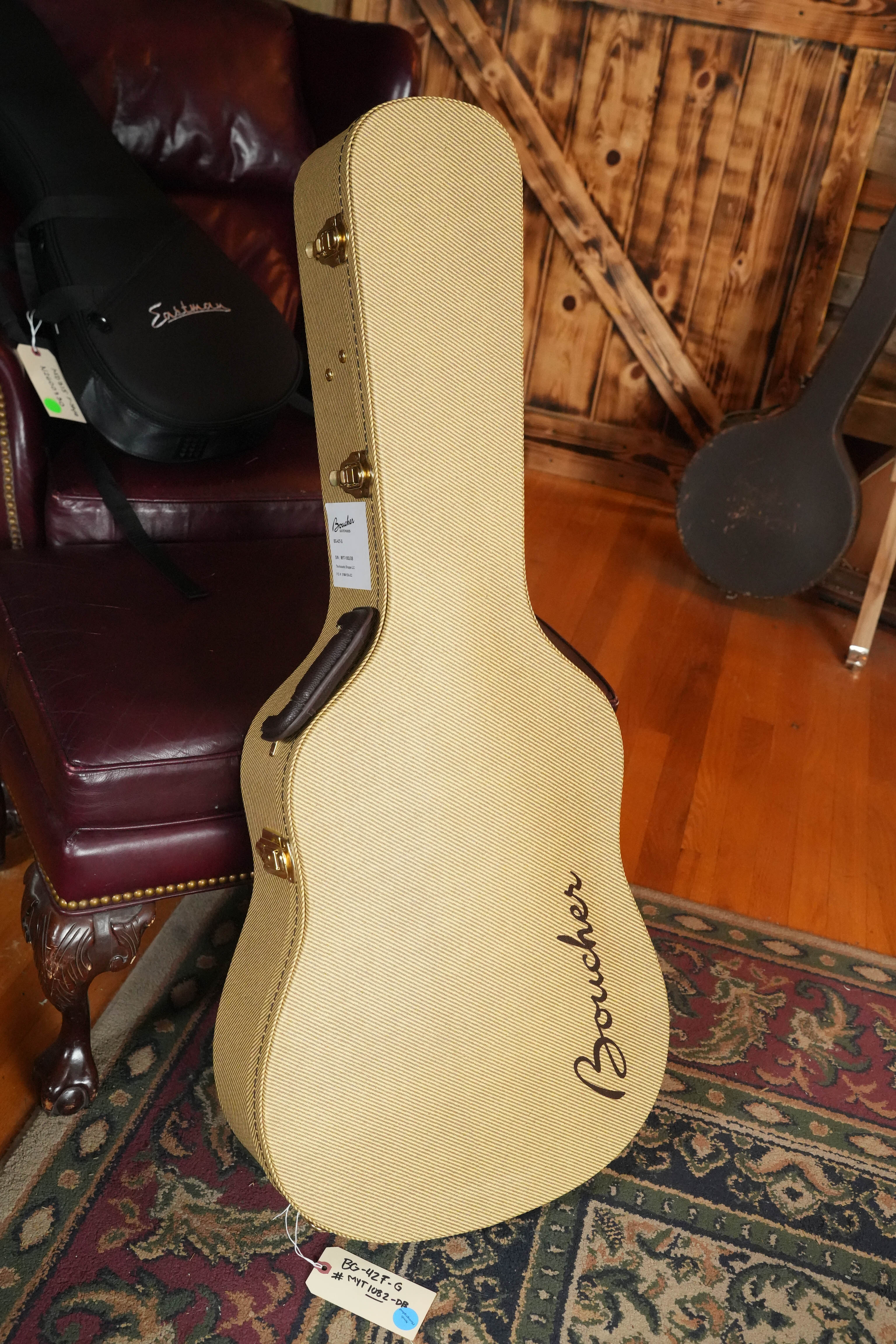 *New 2026 Model* Boucher BG-42T-G Torrefied Adirondack/Torrefied Mahogany Bluegrass Goose Gold Pack Dreadnought Acoustic Guitar #1082