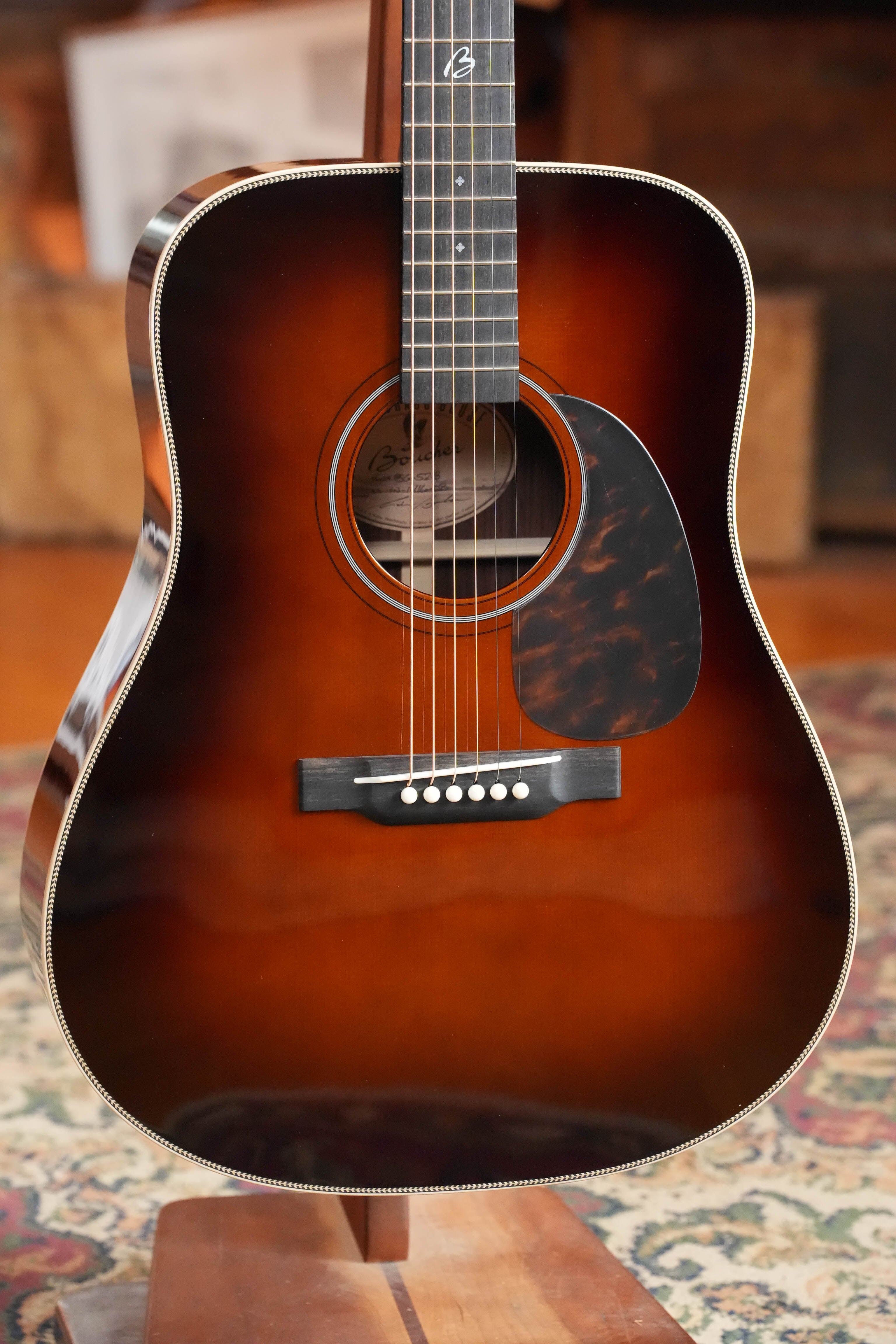 *New 2026 Model* Boucher BG-52-B Adirondack/Rosewood Bluegrass Goose  Burst Pack Dreadnought Acoustic Guitar #1416