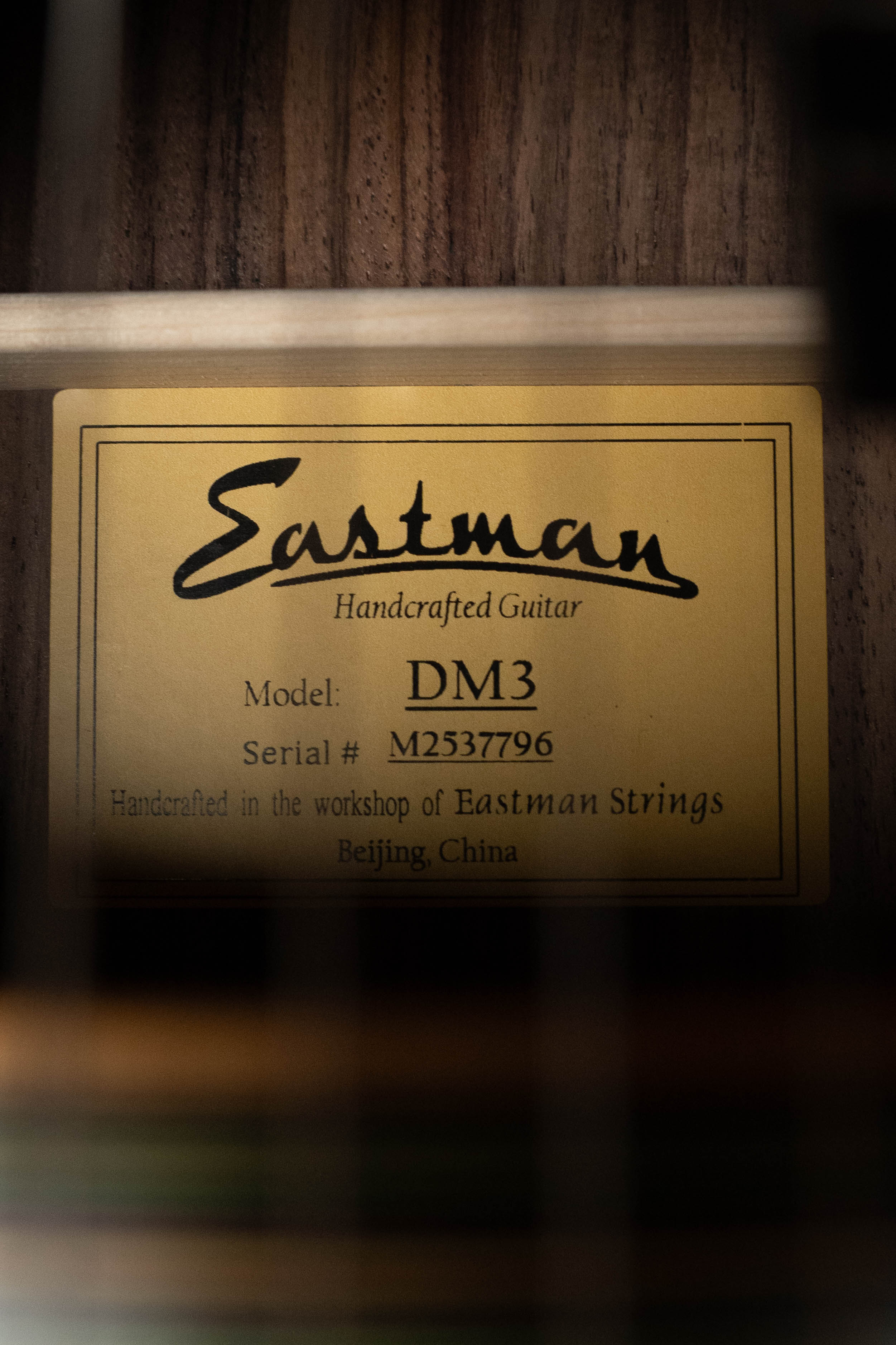 *New 2026 Model* Eastman DM3 Sitka/Laminated Rosewood Grande Bouche Gypsy Guitar #7796