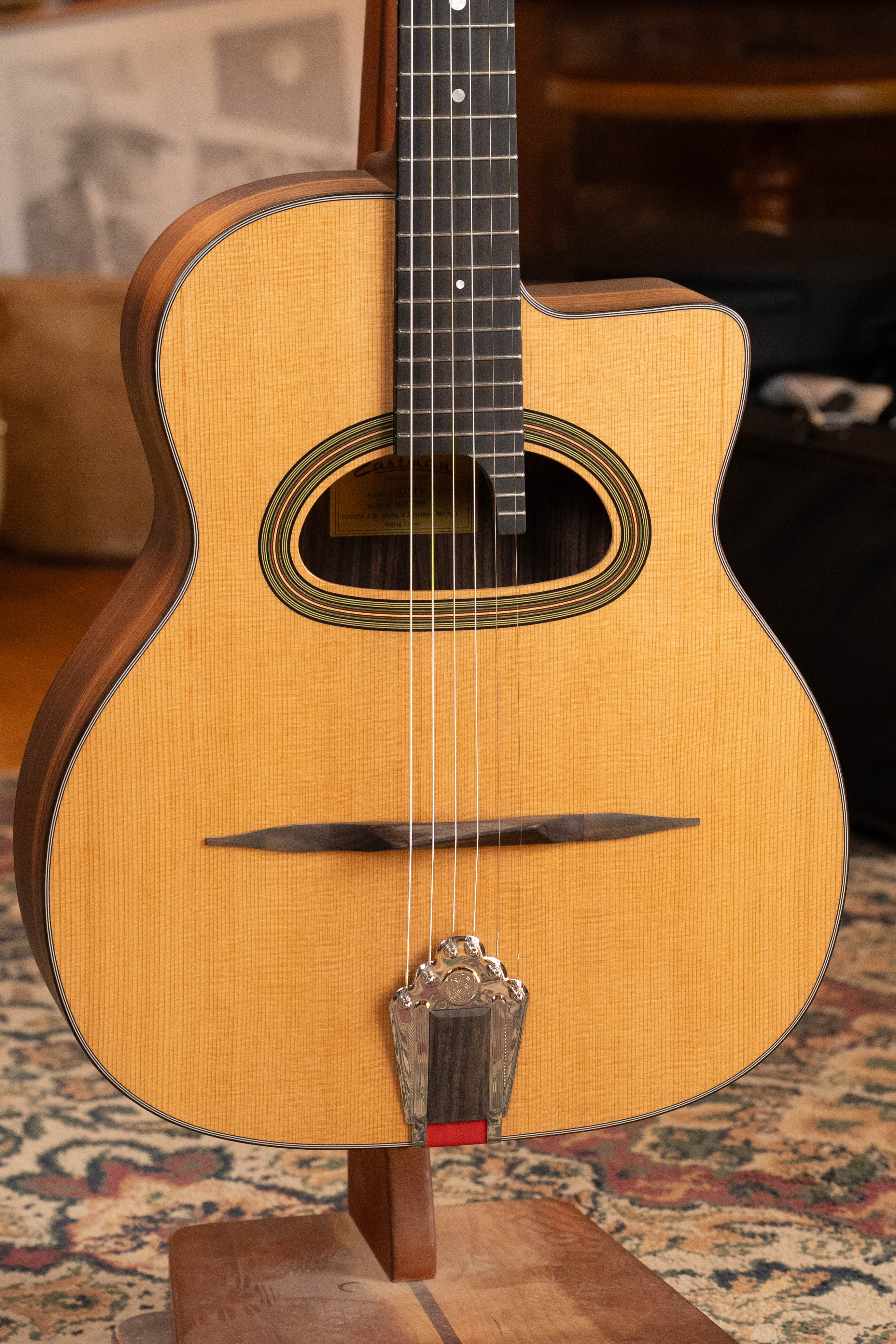 *New 2026 Model* Eastman DM3 Sitka/Laminated Rosewood Grande Bouche Gypsy Guitar #7796