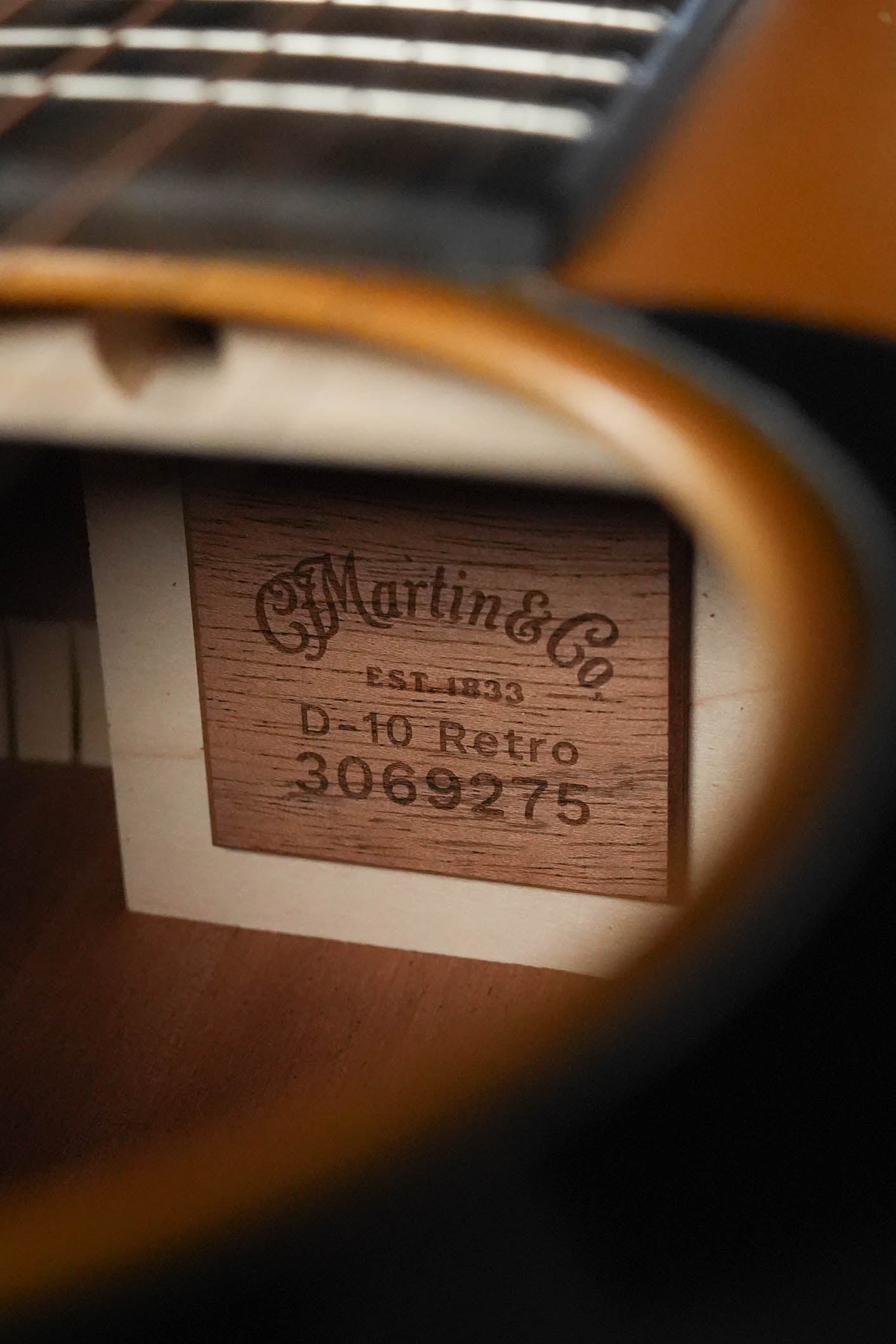 *New 2026 Model* Martin D-10E Retro Road Series Spruce/Sapele Dreadnought Guitar w/Martin Electronics #9275