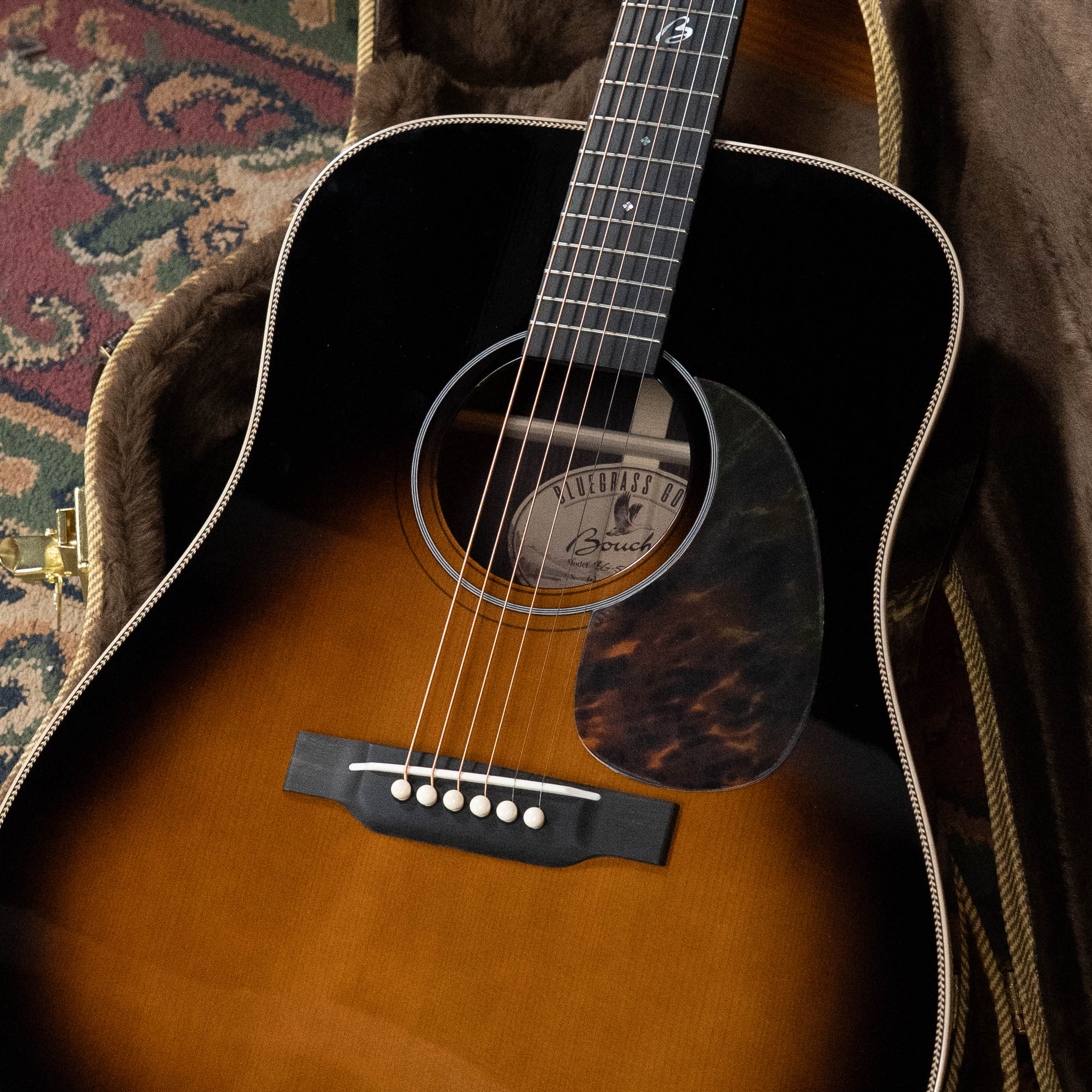 PRE-ORDER DEPOSIT ONLY *New 2026 NAMM Model* Boucher BG-52-BM Adirondack/Rosewood Bluegrass Goose Master Pack Tobacco Burst Dreadnought Acoustic Guitar